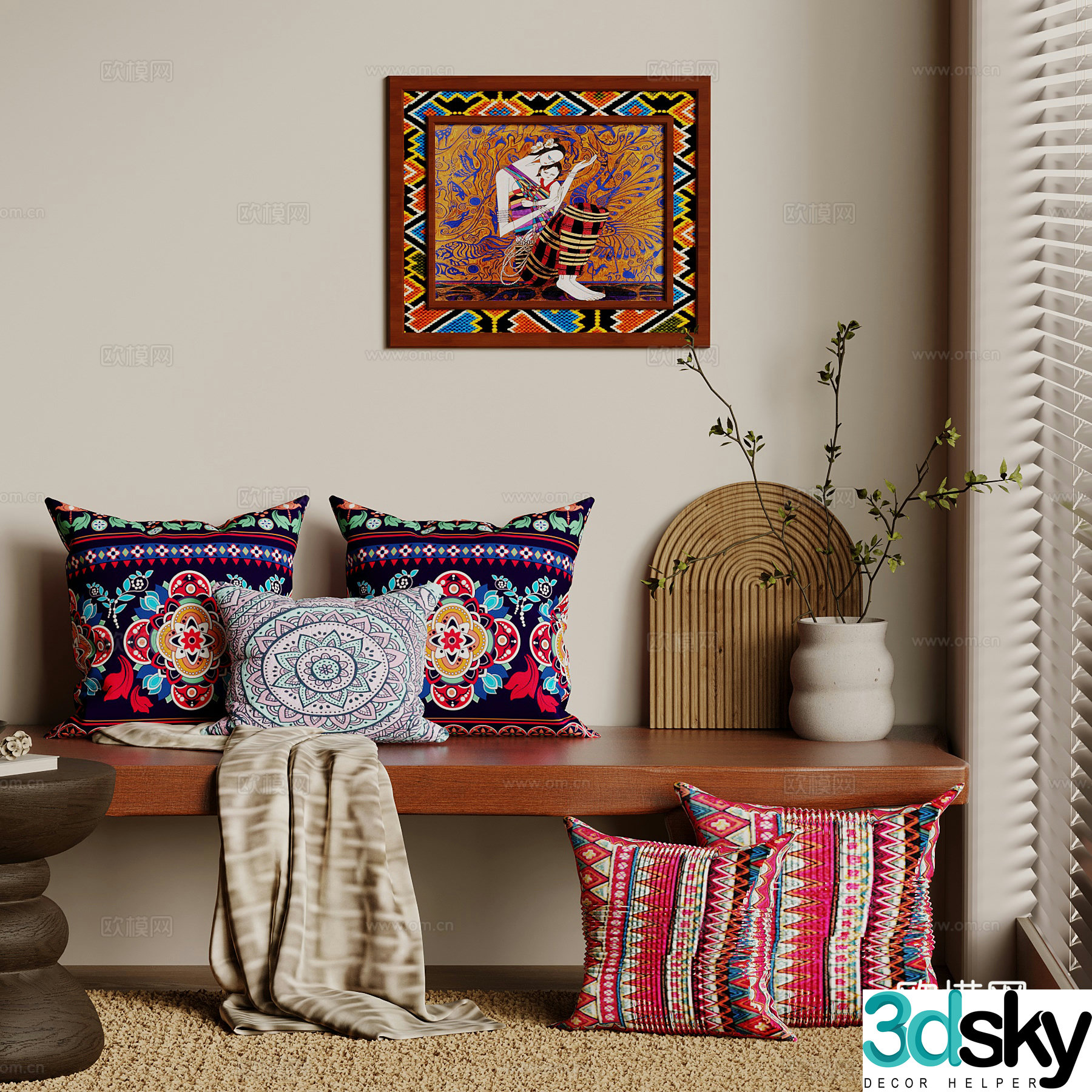 Pillow medieval style pillow 3D model