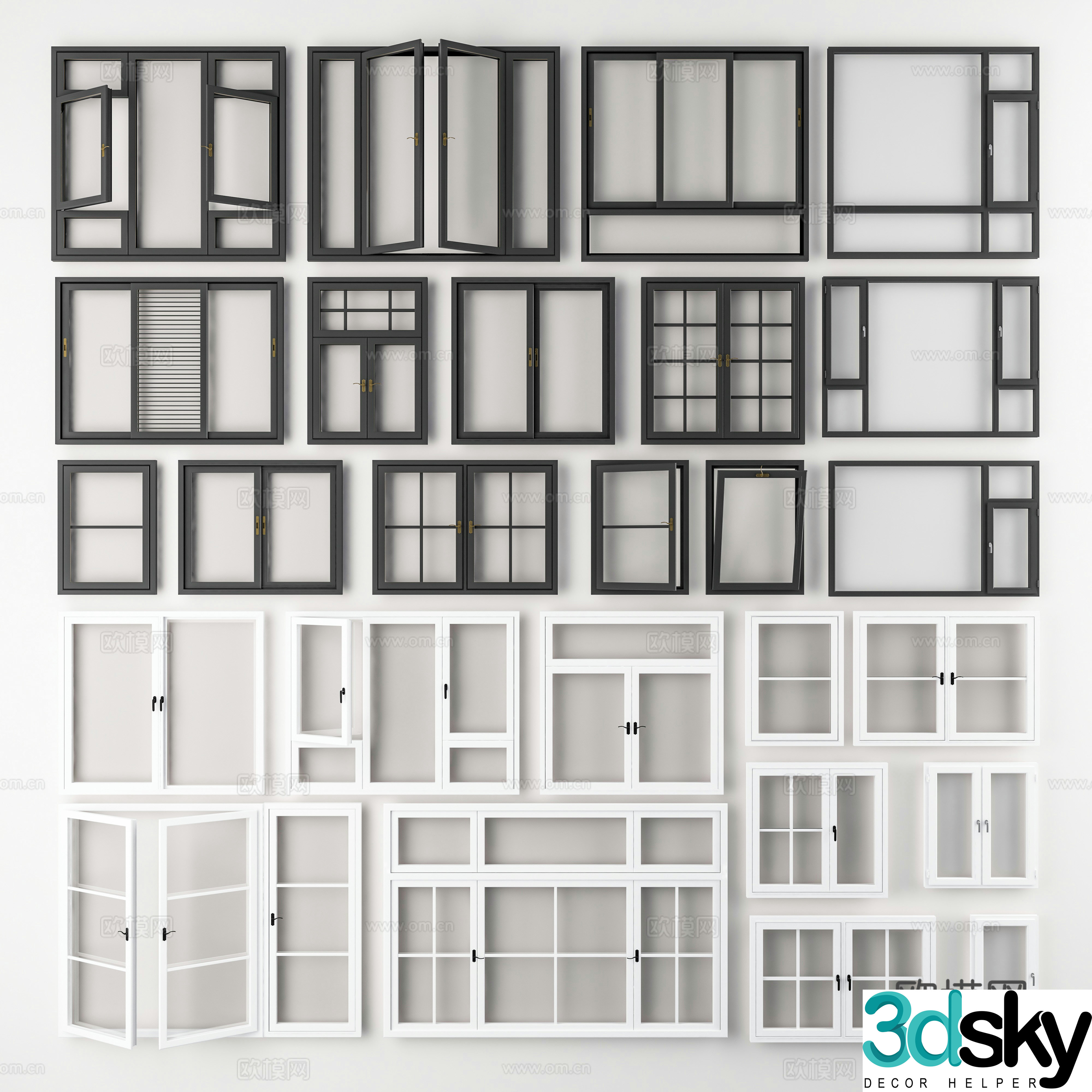 Modern window 3d model