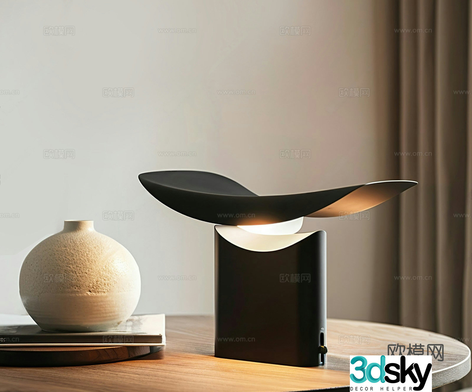 Modern industrial desk lamp Modern art desk lamp Decorative desk lamp Lamp Fixture Clay pot 3D model