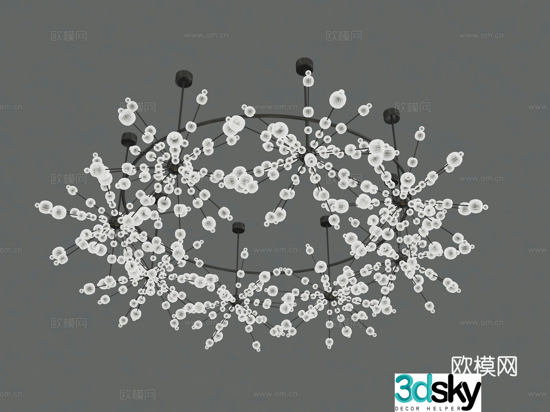 Modern chandelier 3d model