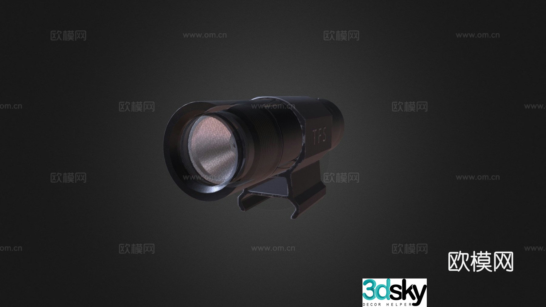 G2V3 tactical flashlight 3d model