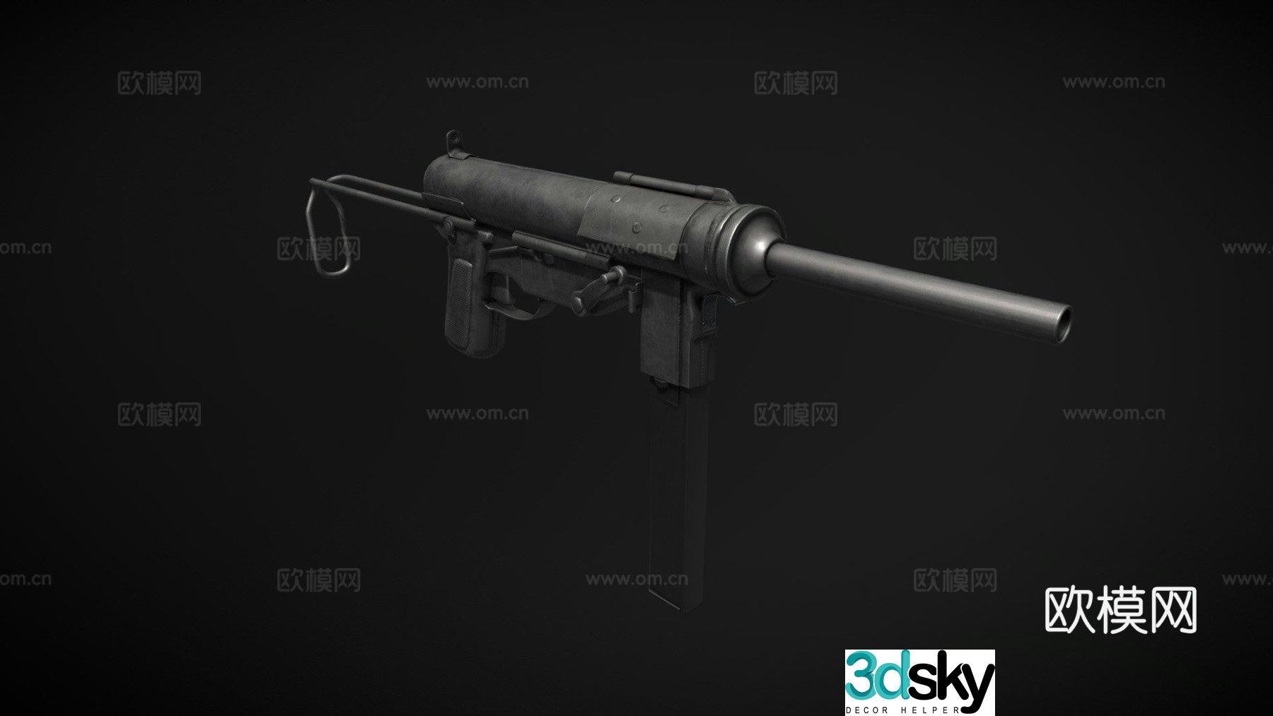 M3 grease gun 3d model