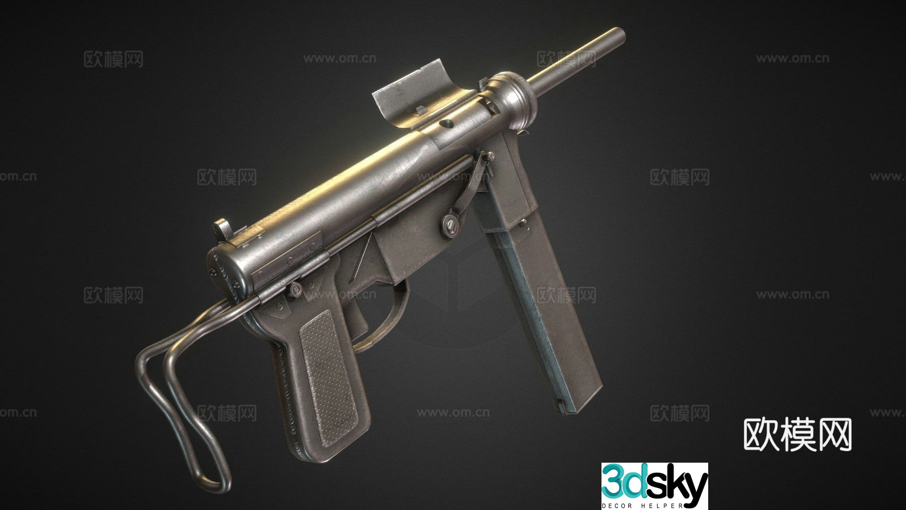 M3 grease gun 3d model