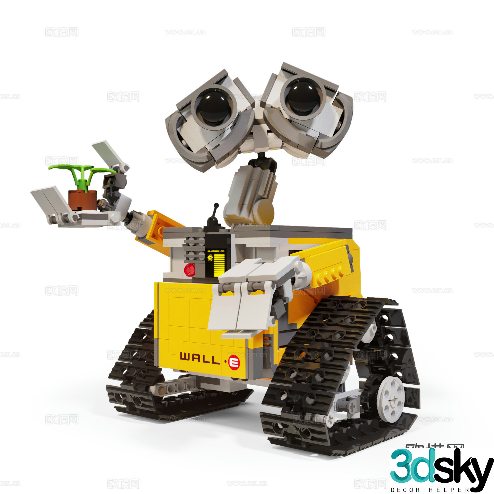 Lego building blocks toy car 3d model