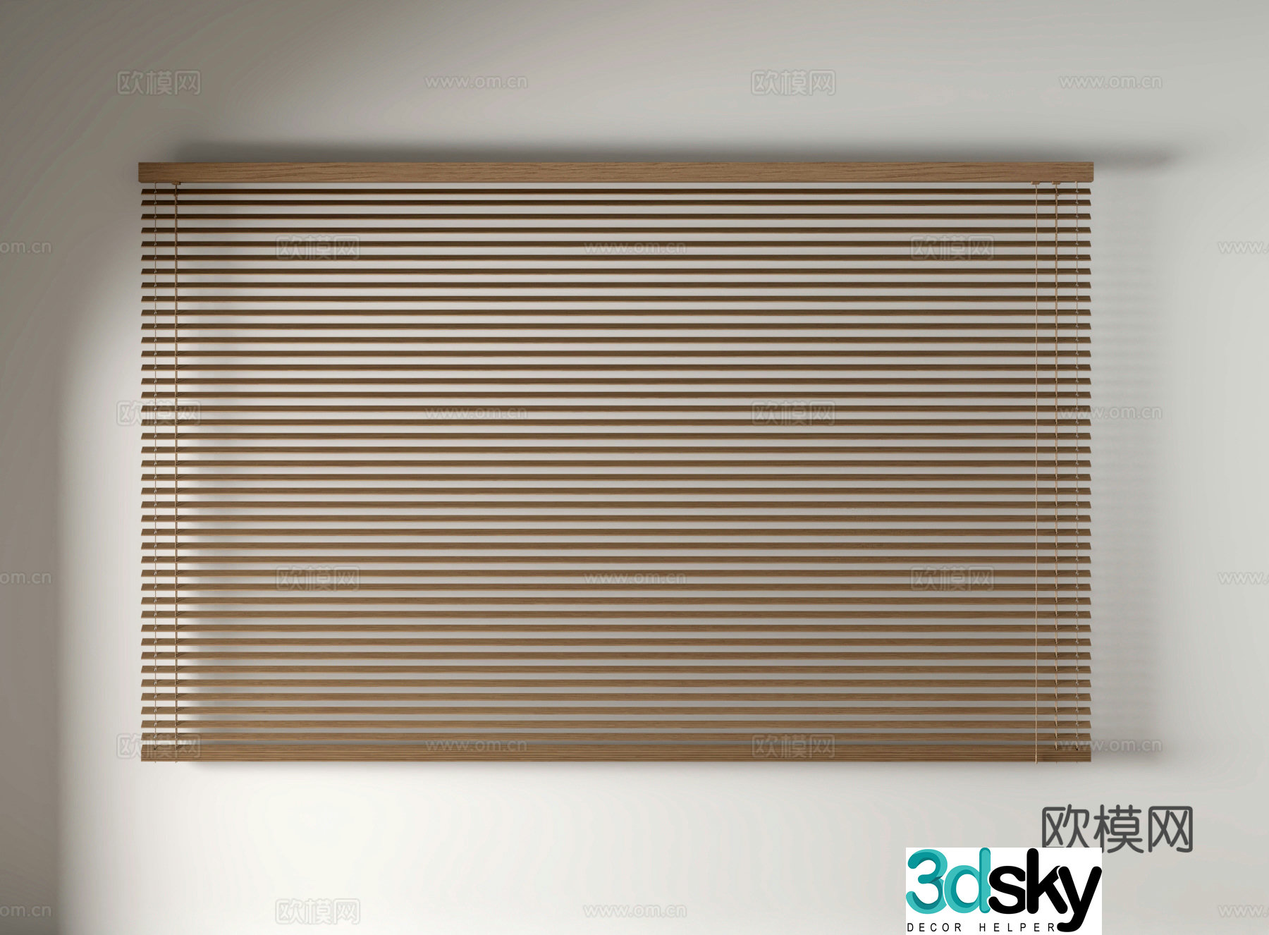New Chinese Song style aesthetic venetian blinds Rolling blinds Bamboo curtain 3D model