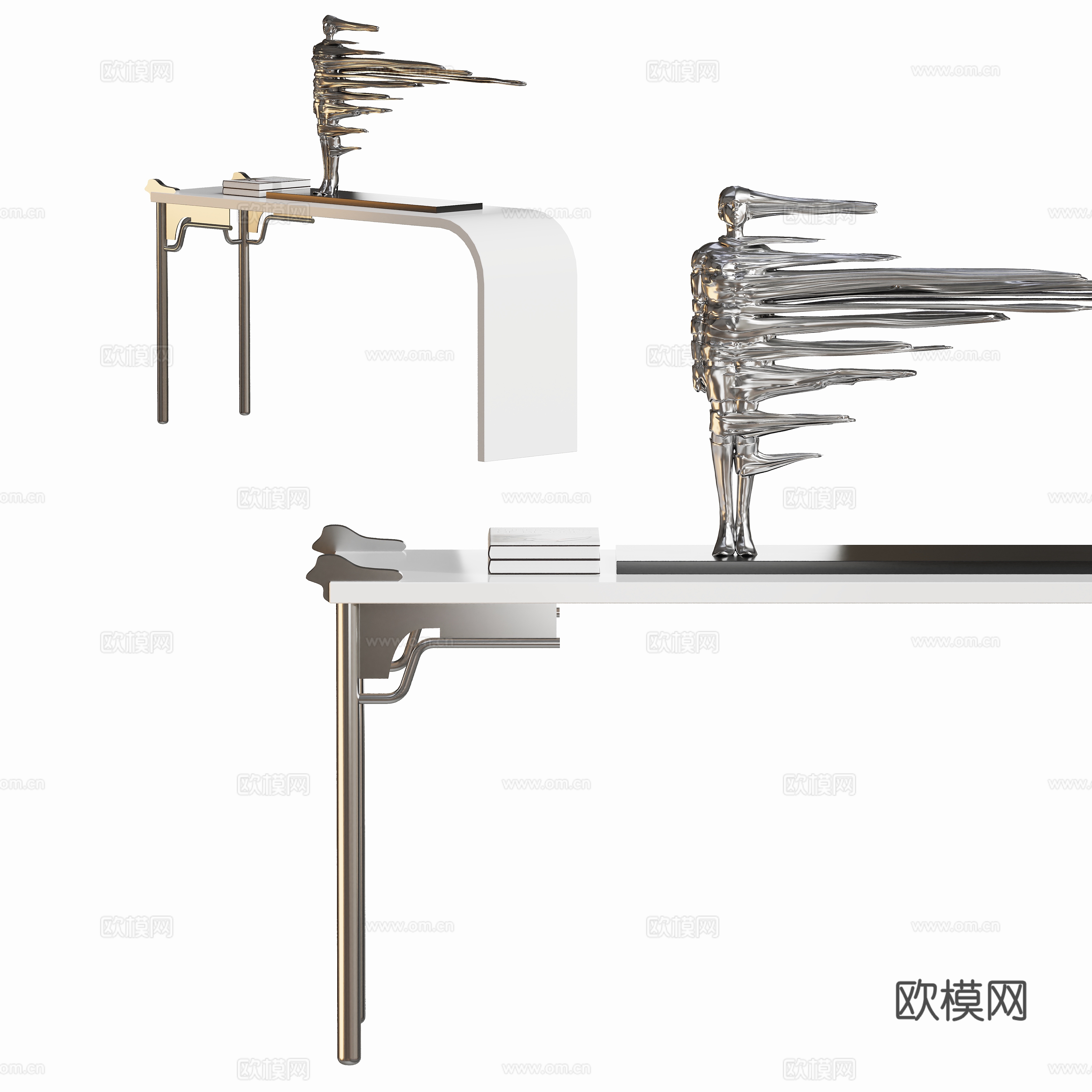 Modern metal entrance case cabinet 3d model