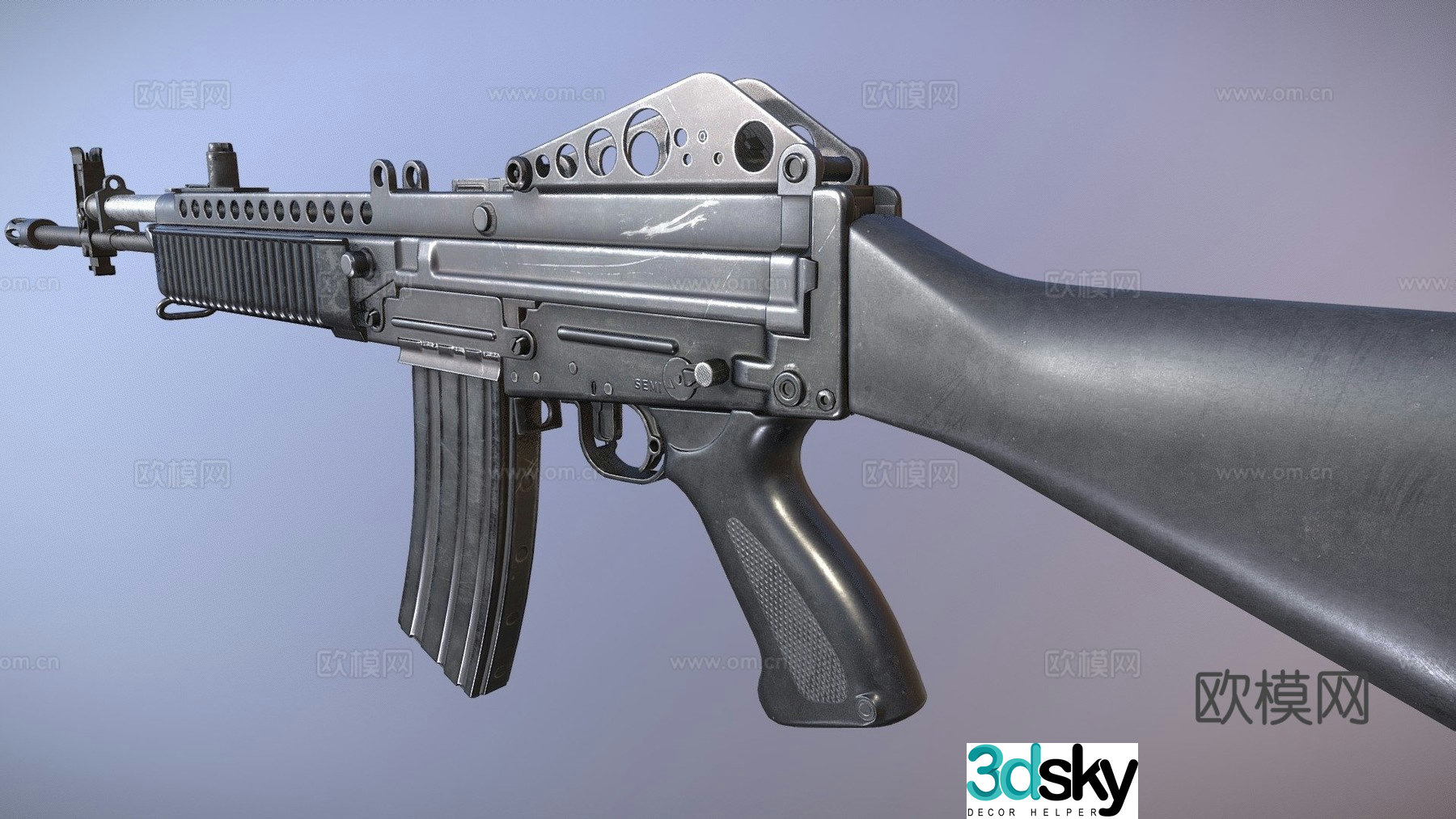 Stoner 63A rifle 3d model
