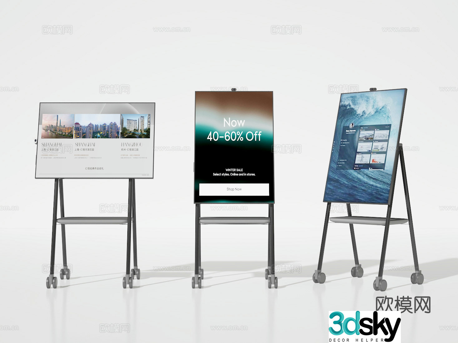Advertising display rack 3d model