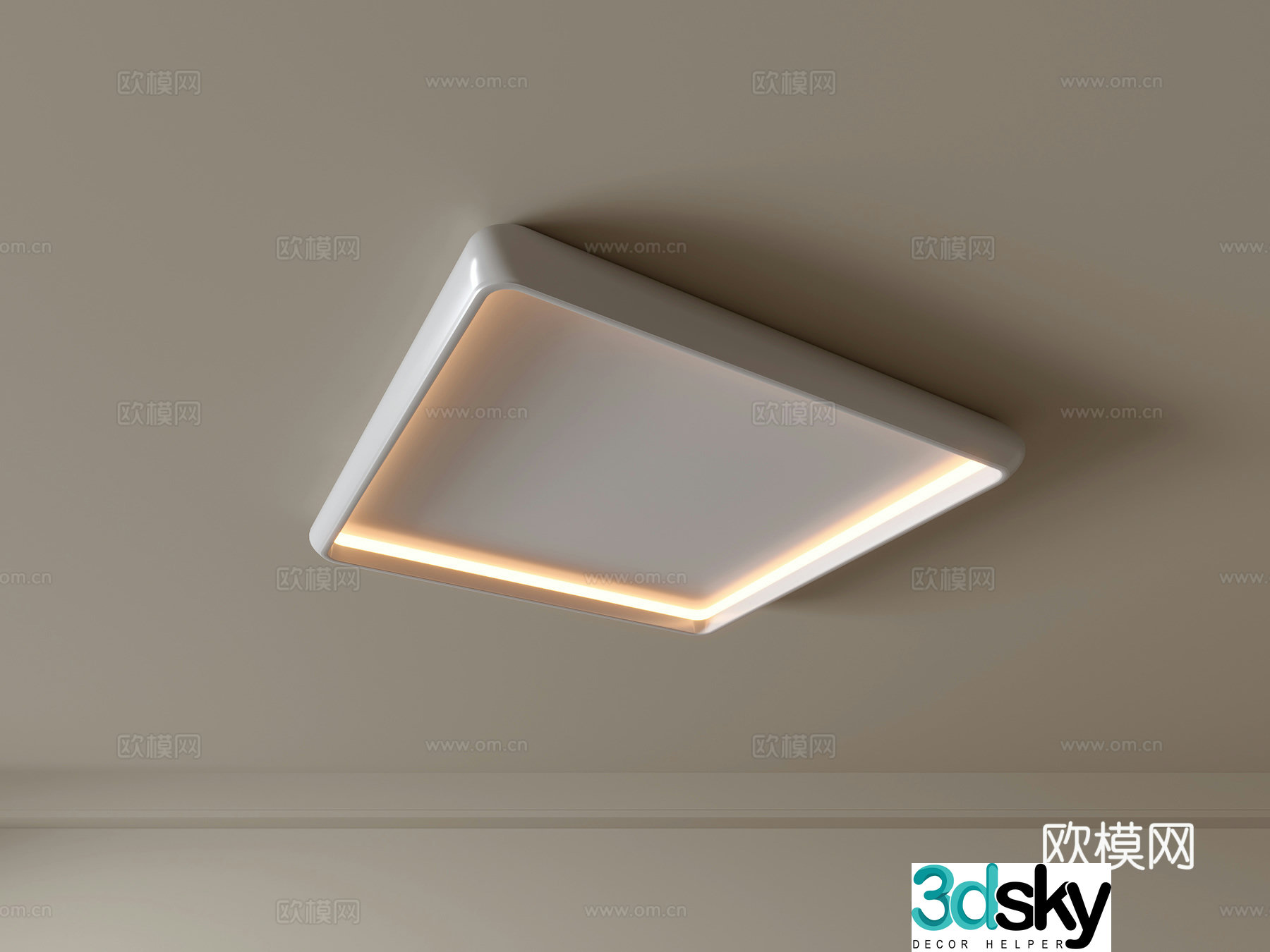Modern ceiling lamp Geometric ceiling lamp Bedroom lamp Artistic shaped lamp Fashion living room lamp 3D model