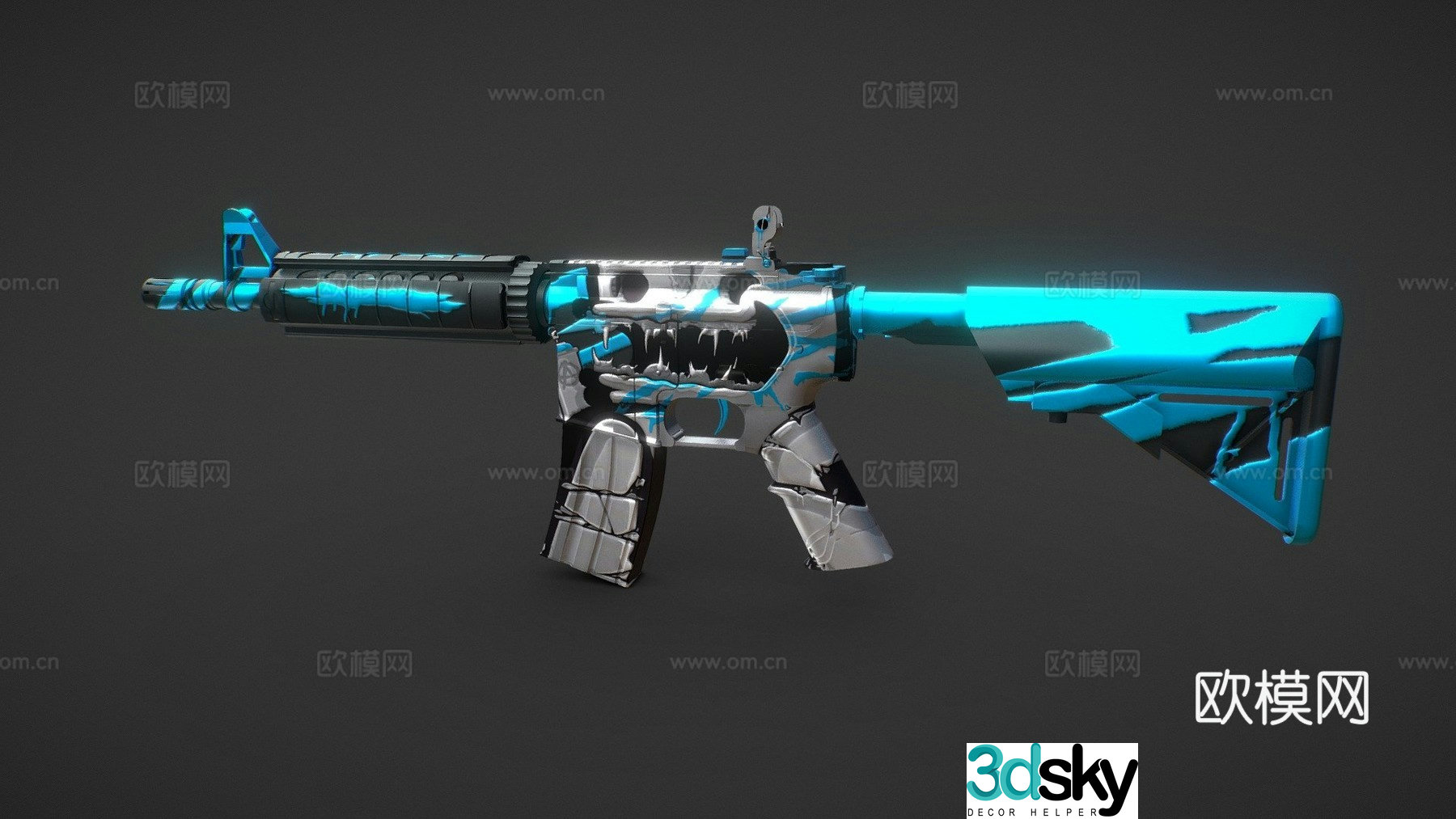 M4A4 Punk Edition 3d model