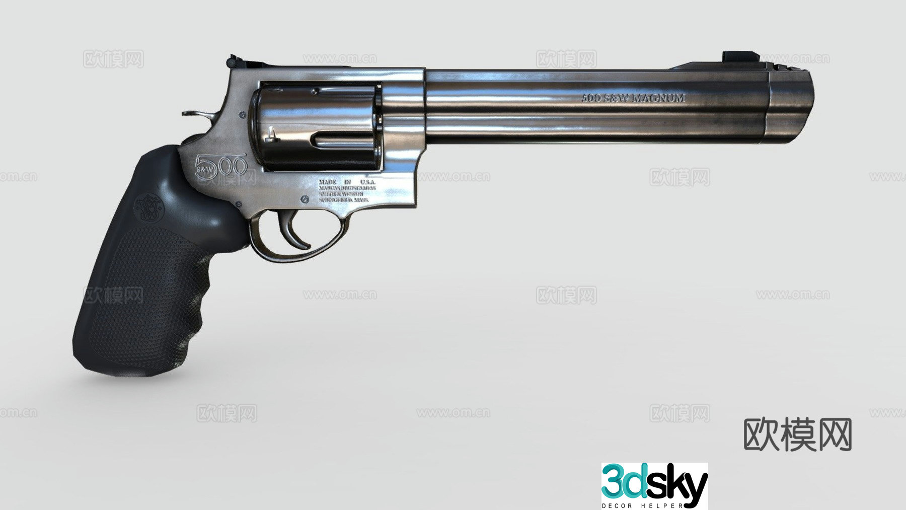 Smith & Wesson 500 Magnum Revolver 3d model