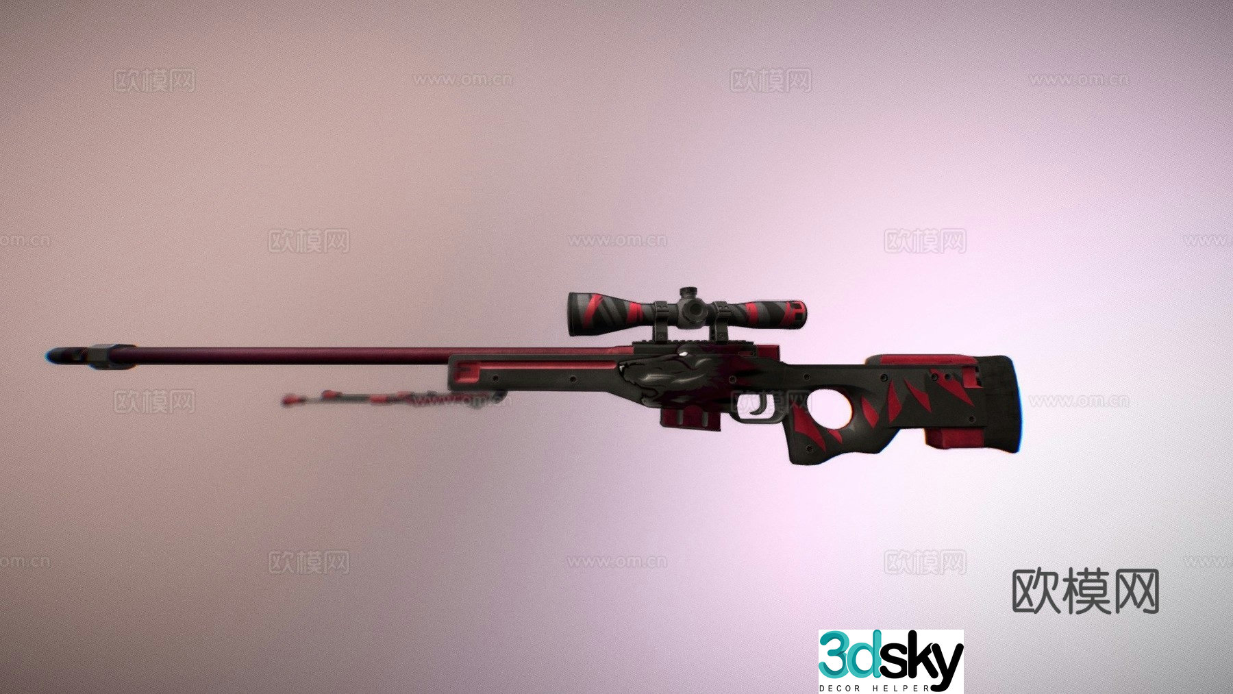 AWP wolf pack version 3d model
