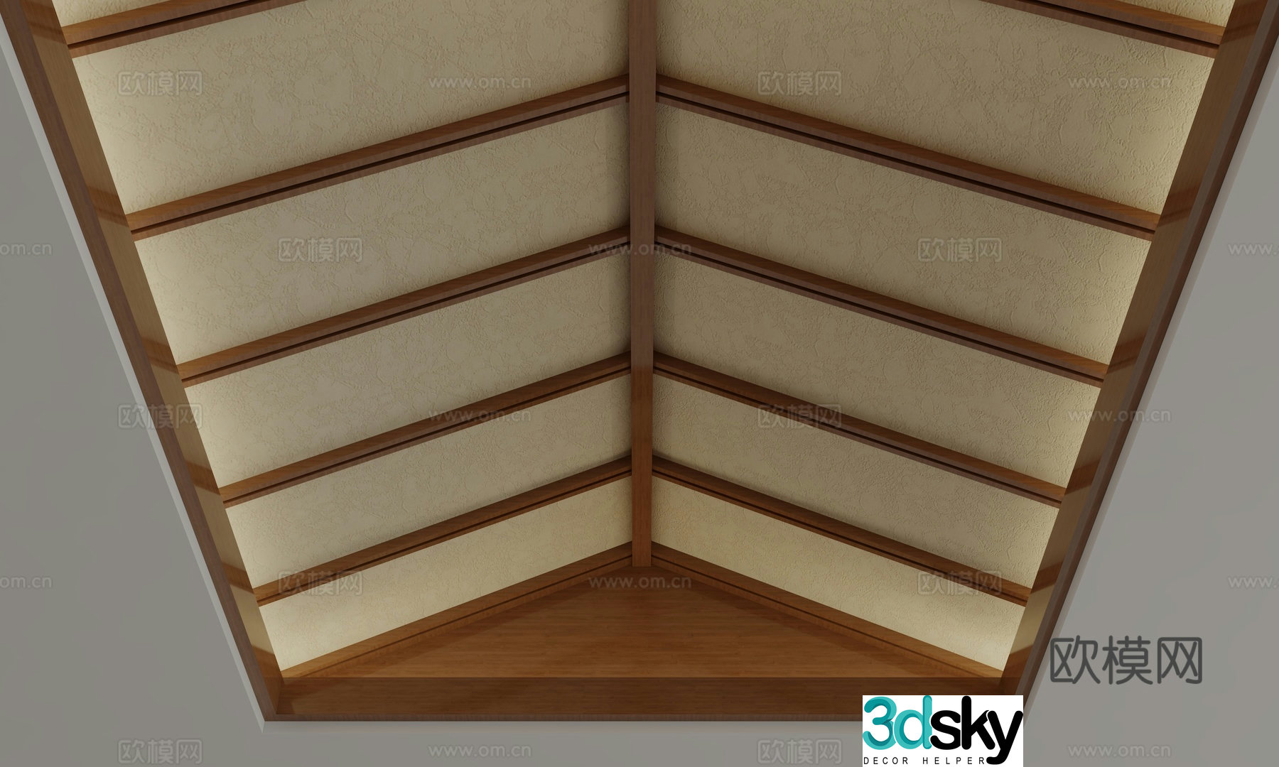 New Chinese style ceiling 3D model