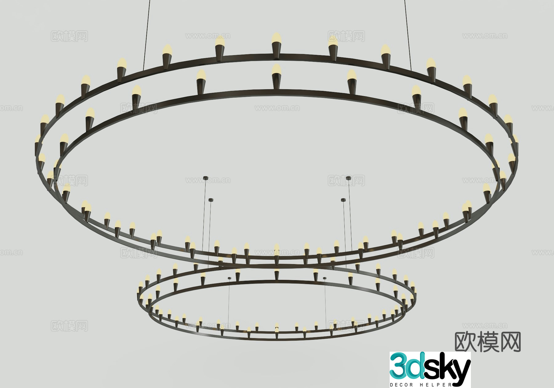 Modern chandelier 3d model