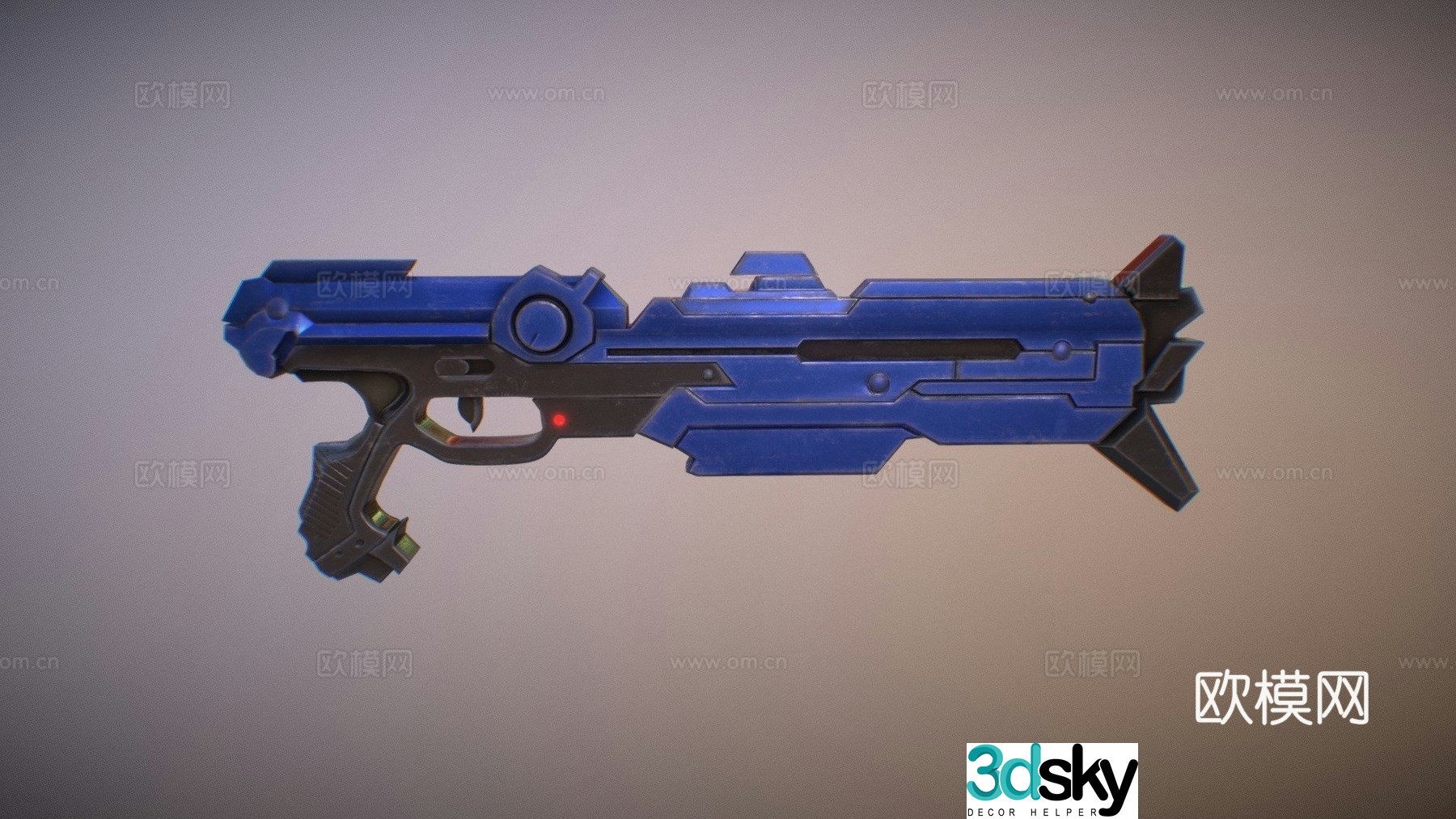 3d model of science fiction weapon