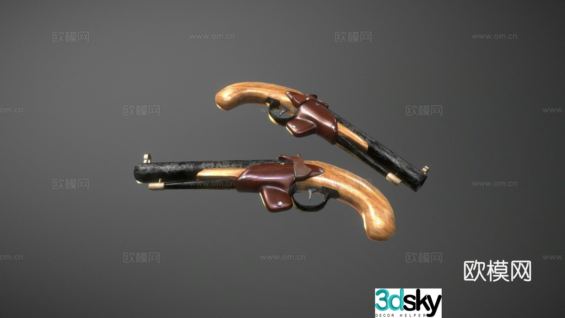 Simple musket 3d model
