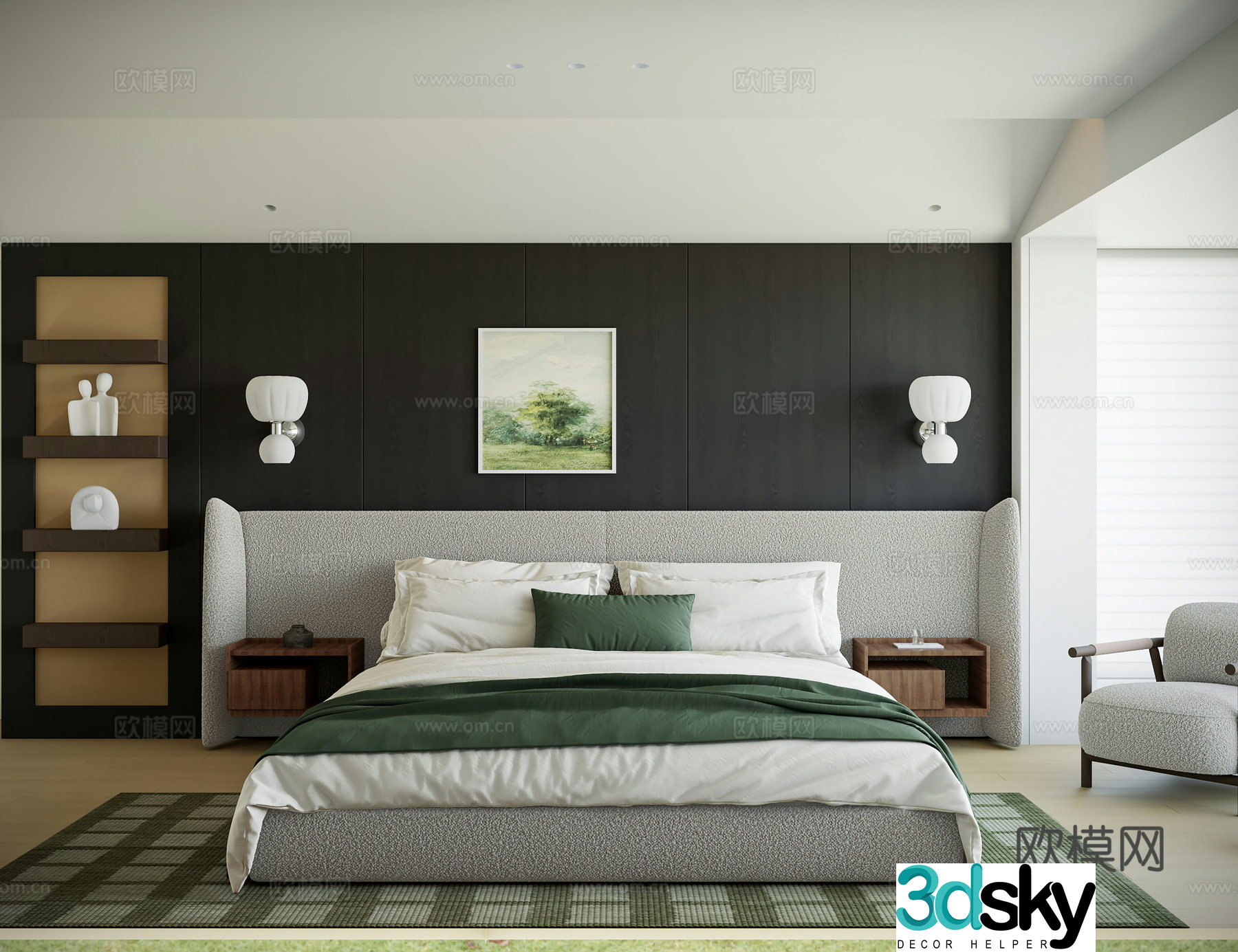 Modern bedroom 3d model
