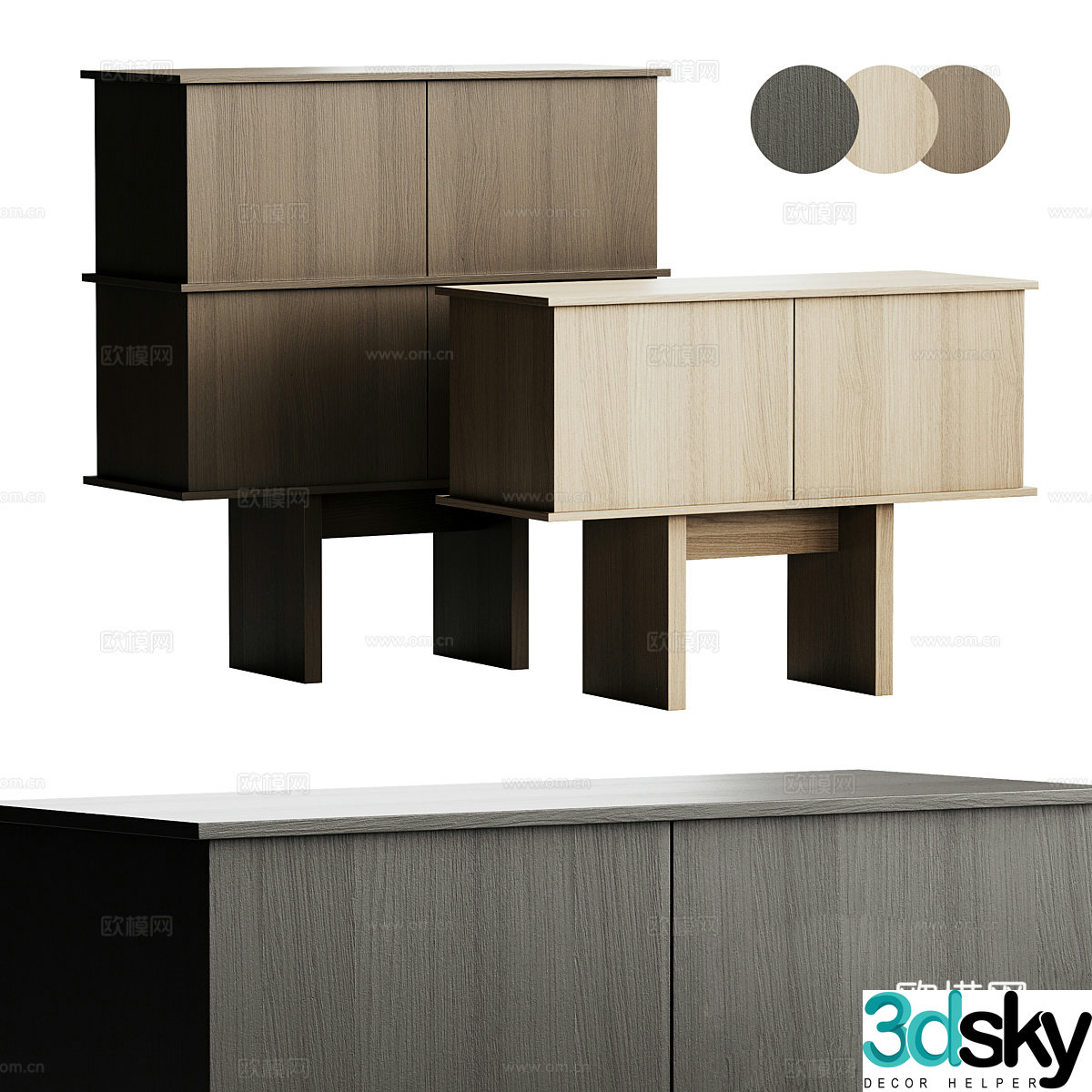 3d model of chest of drawers