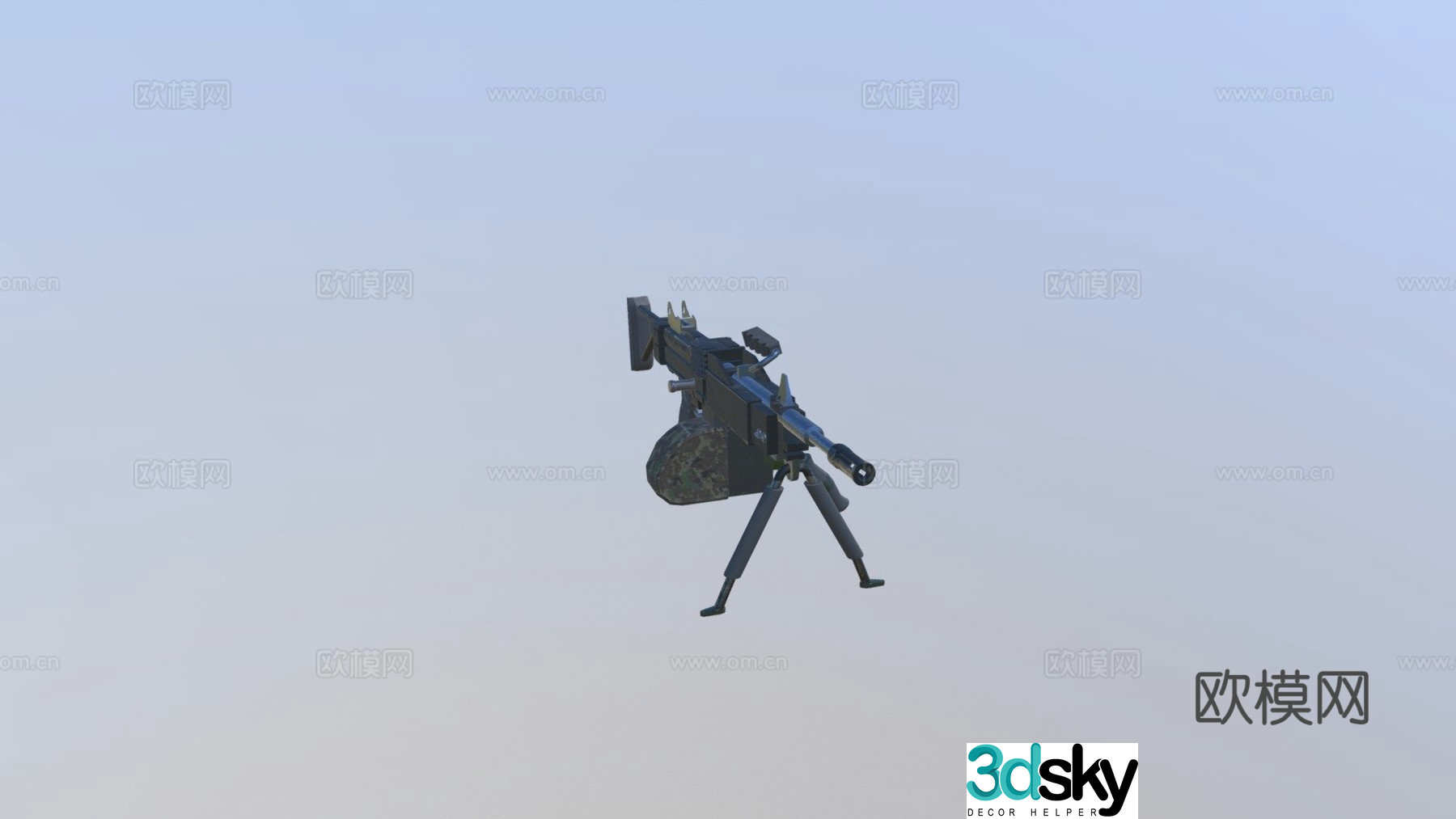 light machine gun negev 3d model