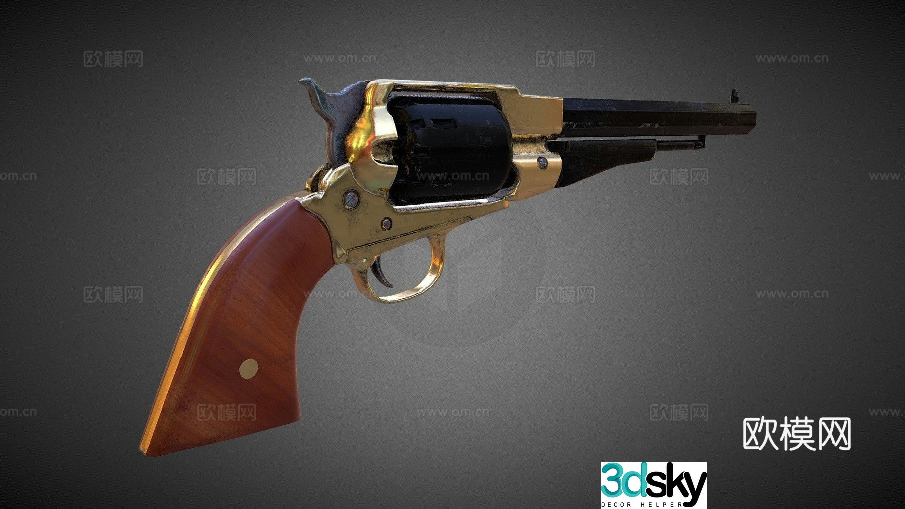 Remington revolver 3d model