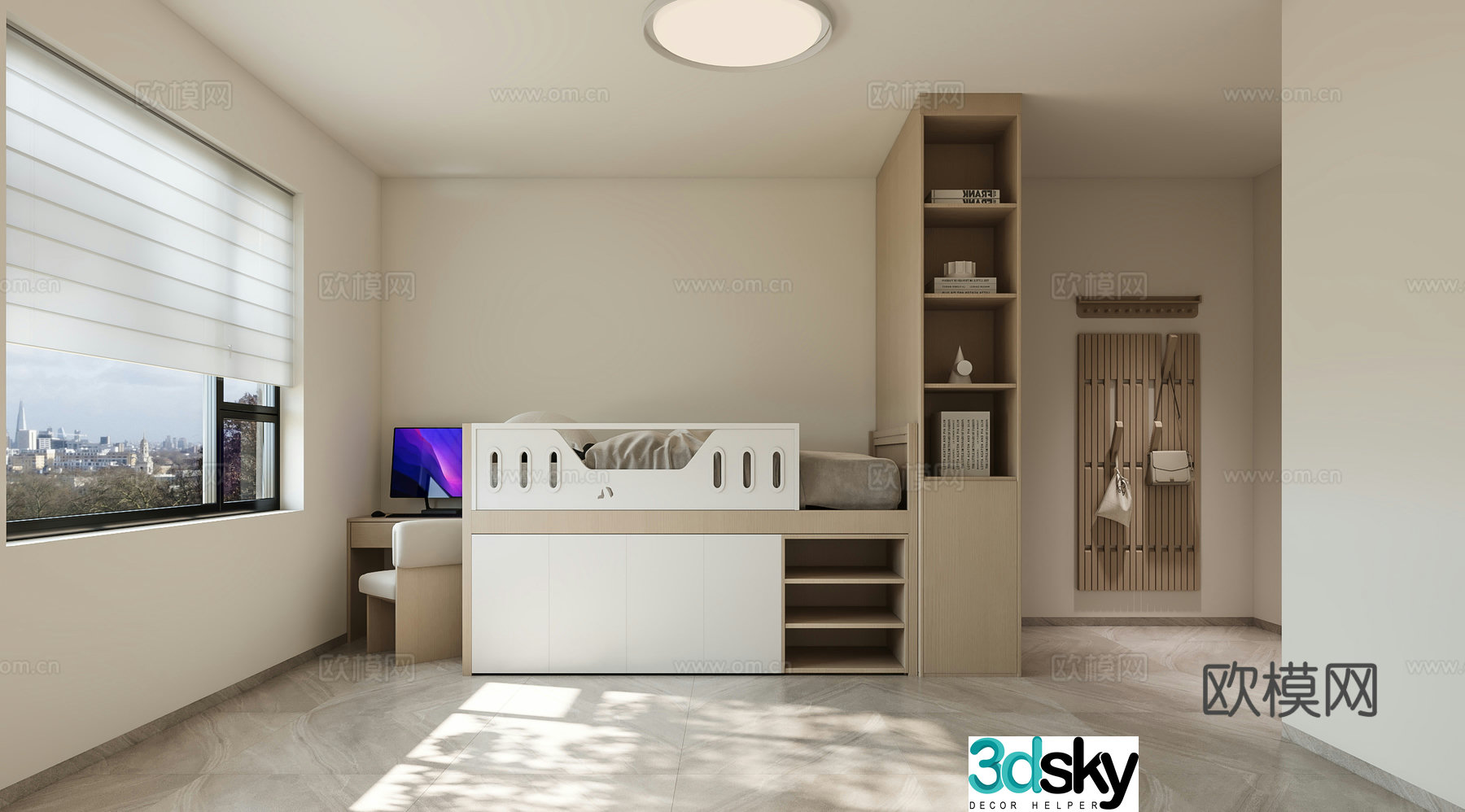 Modern dormitory Student dormitory Staff dormitory 3D model