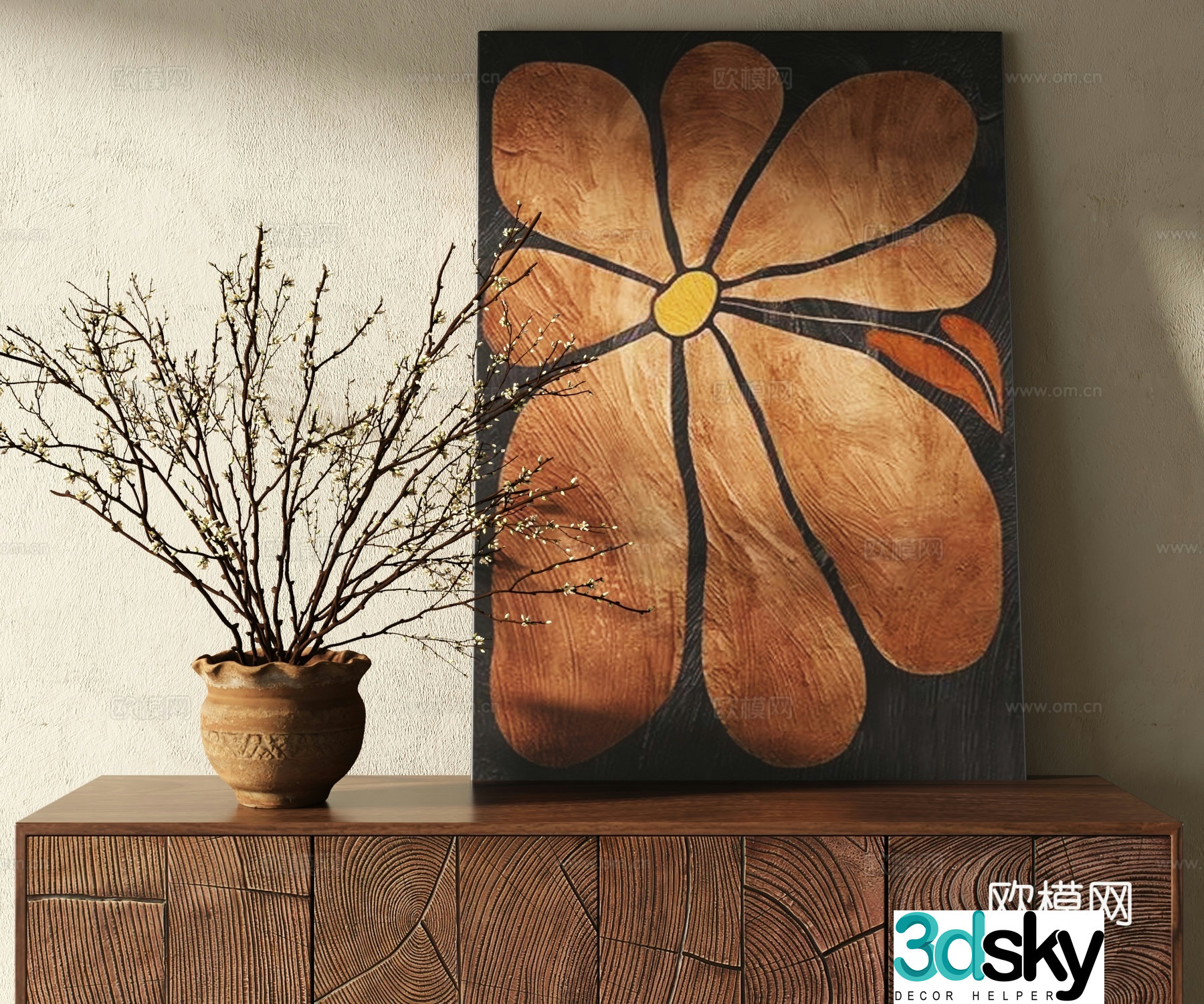 Modern decorative painting 3d model
