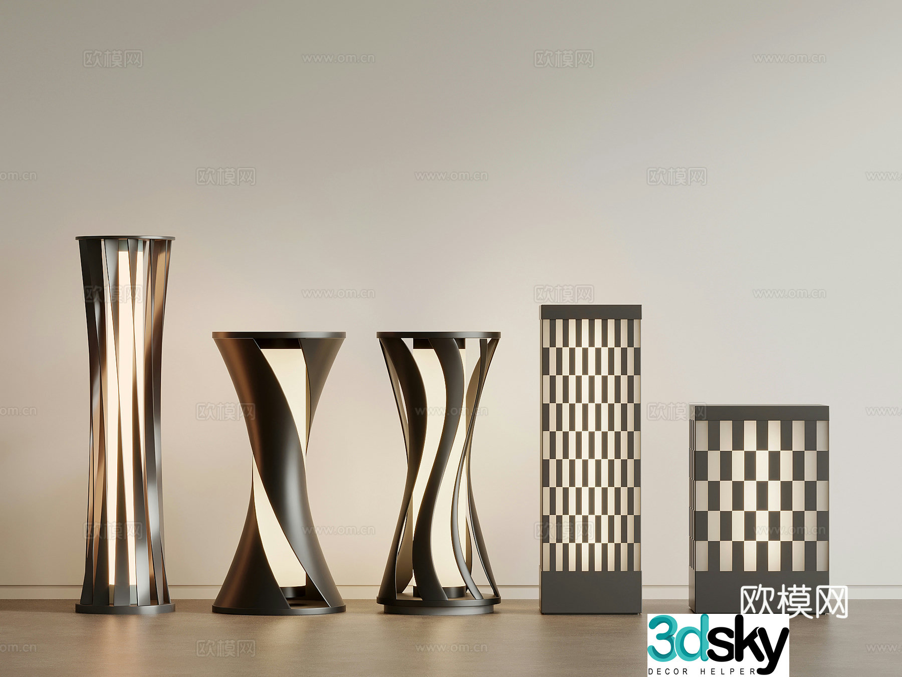 Outdoor lights Modern outdoor lights Wrought iron lamp Floor lamp 3d model