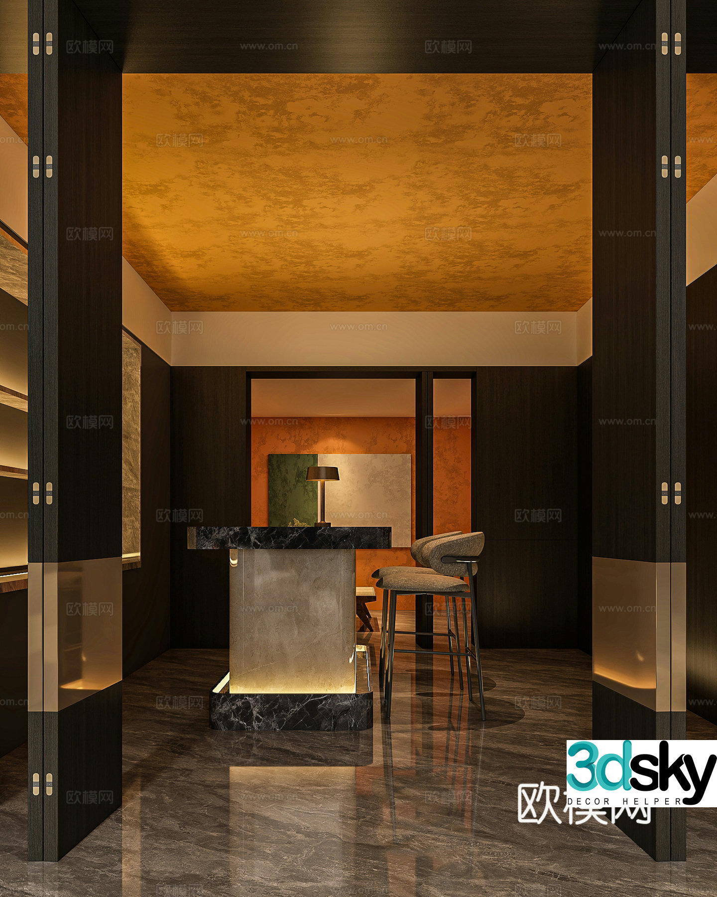Old Qianfeng Wine Cellar Basement Wine Cellar Cigar Room Basement Tea Room 3D Model