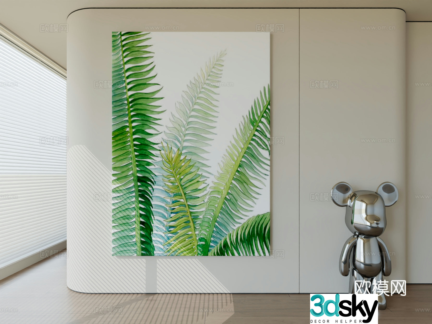Modern minimalist hanging painting abstract art hanging painting 3d model