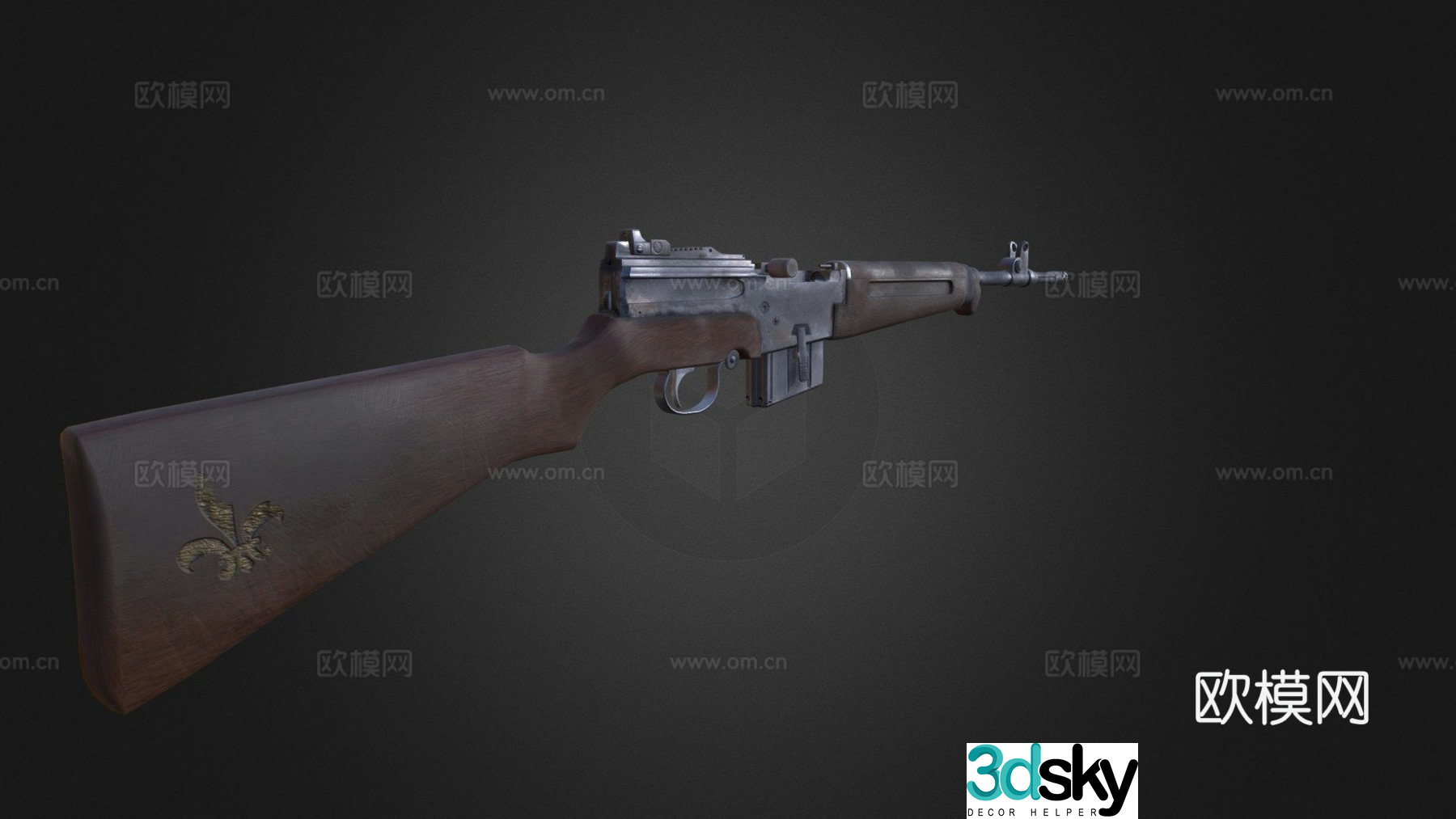 MAS1949-56 French semi-automatic rifle 3d model