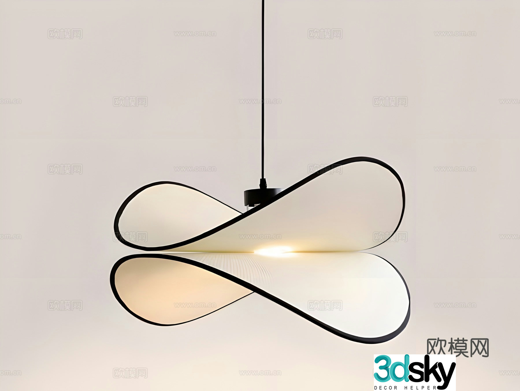 Modern restaurant chandeliers bedside chandeliers 3d model