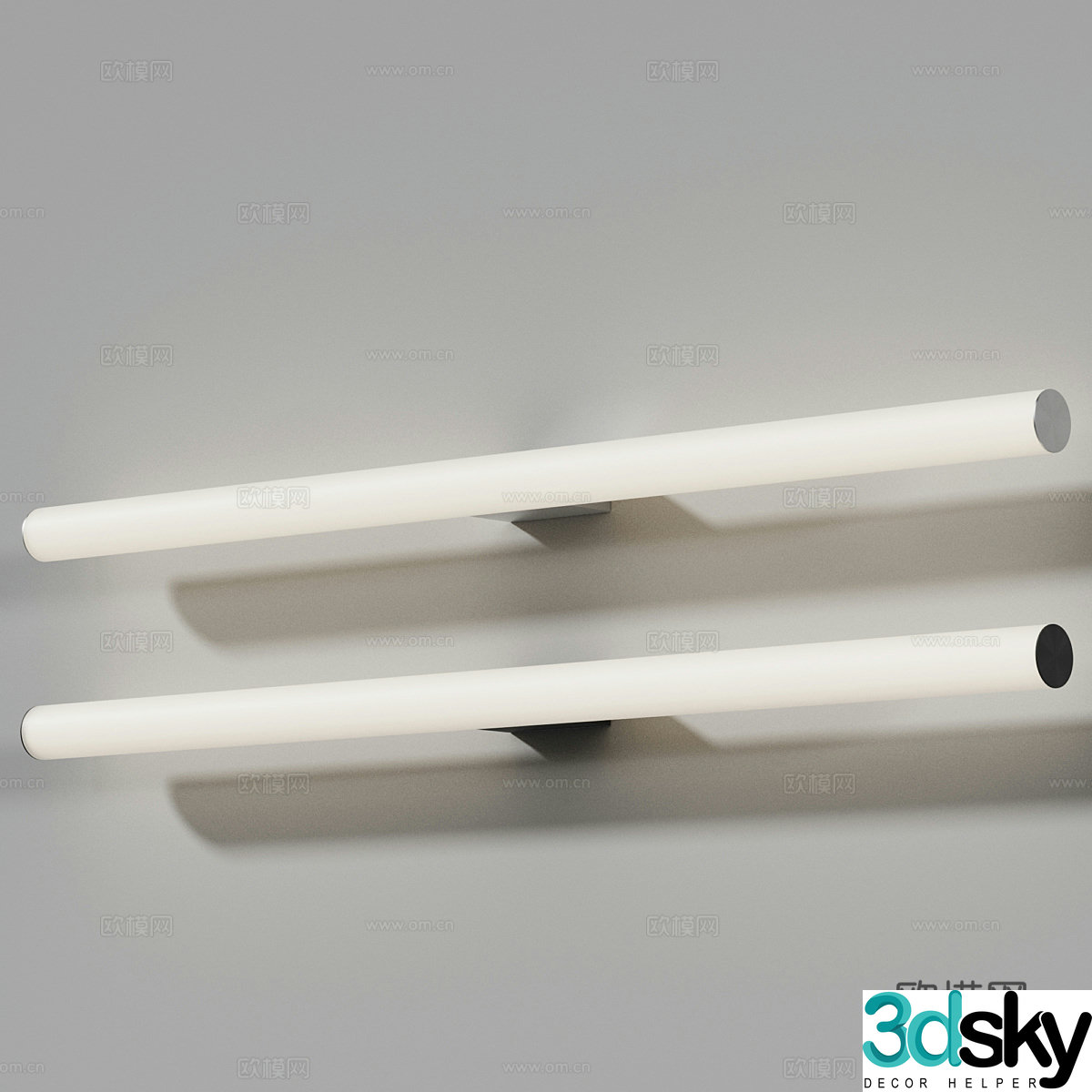 Modern minimalist front light mural light 3d model