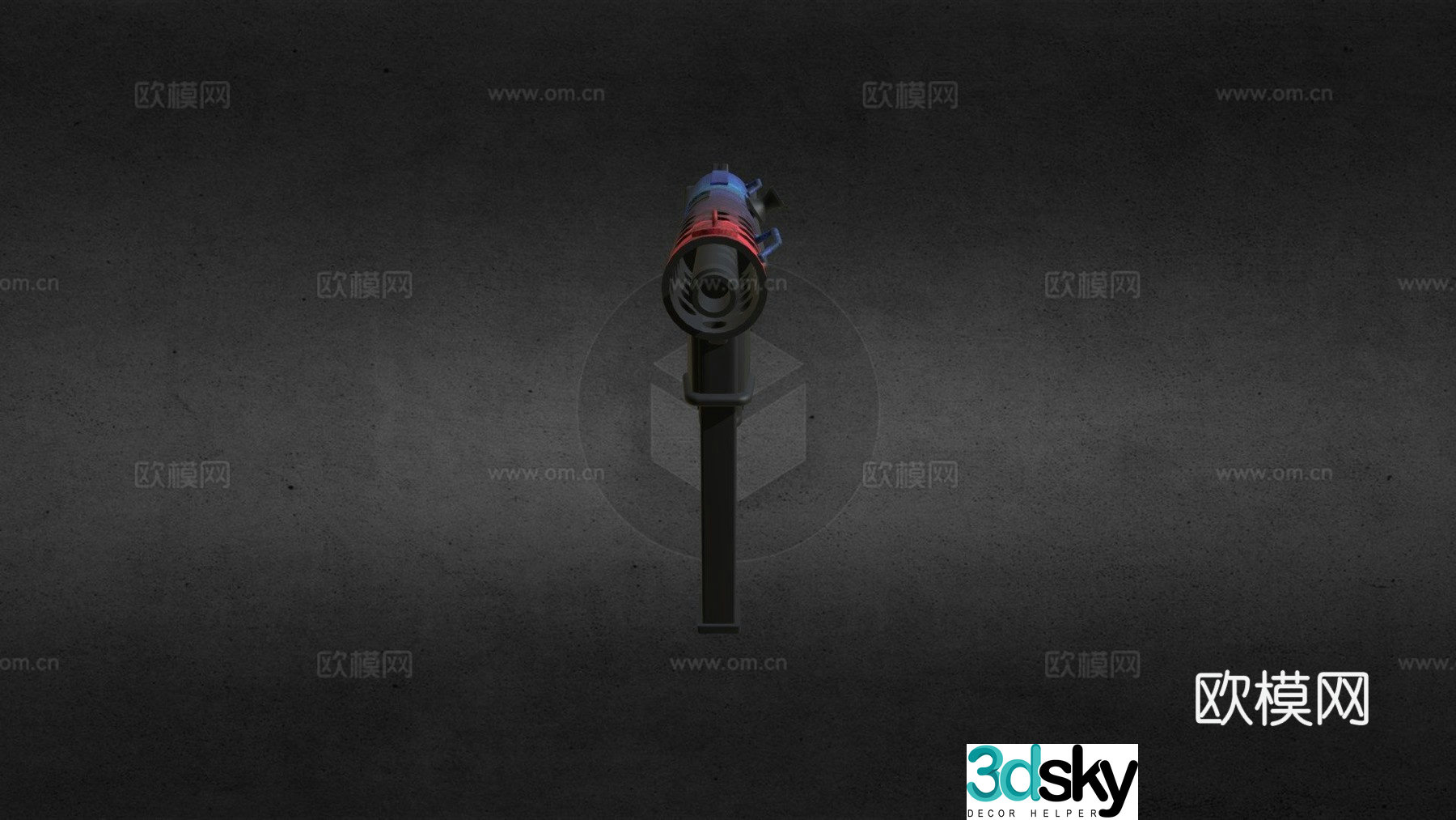 Tec9-blue line 3d model