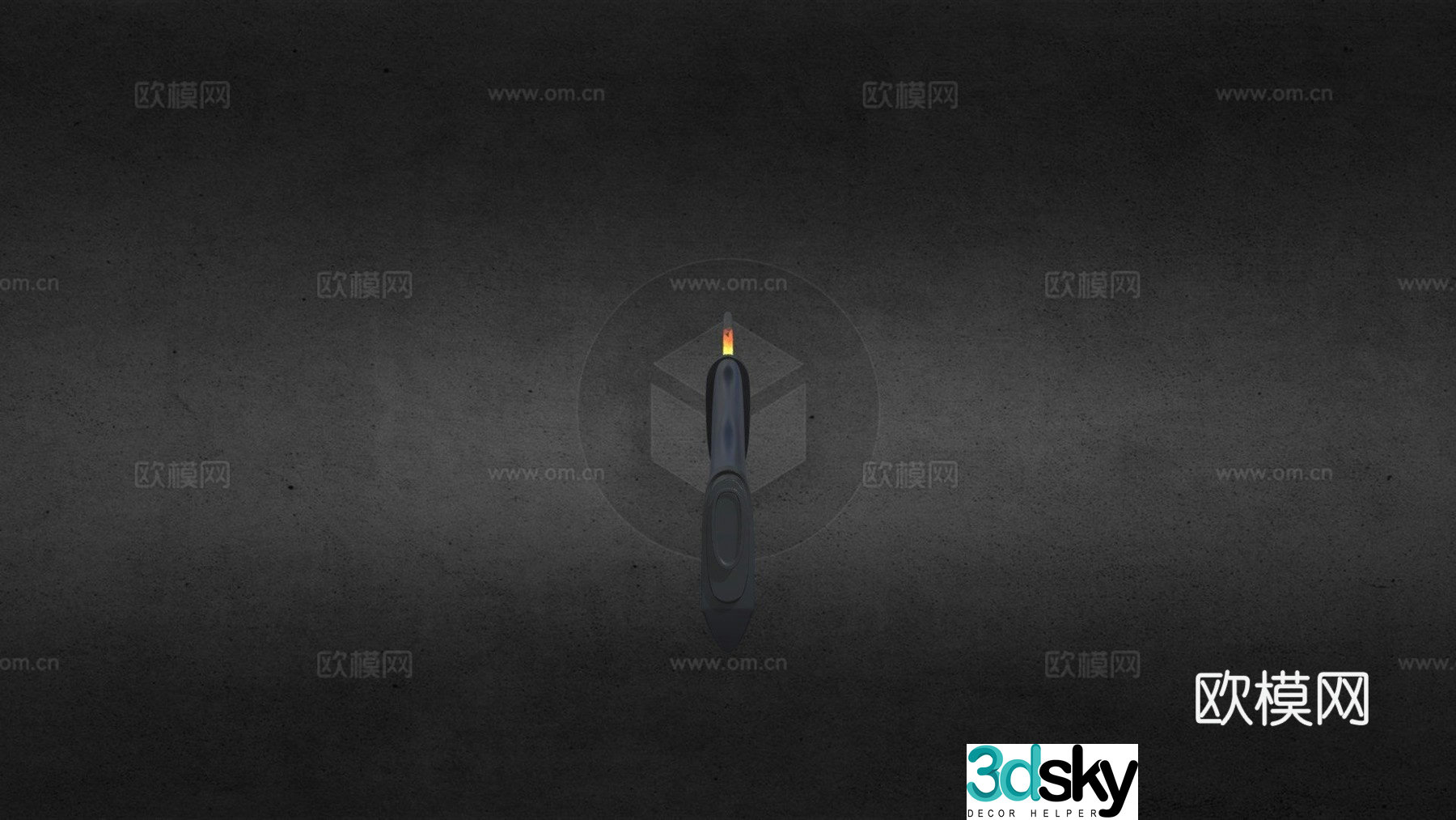 Harbinger Dagger - Fire Cube 3d model
