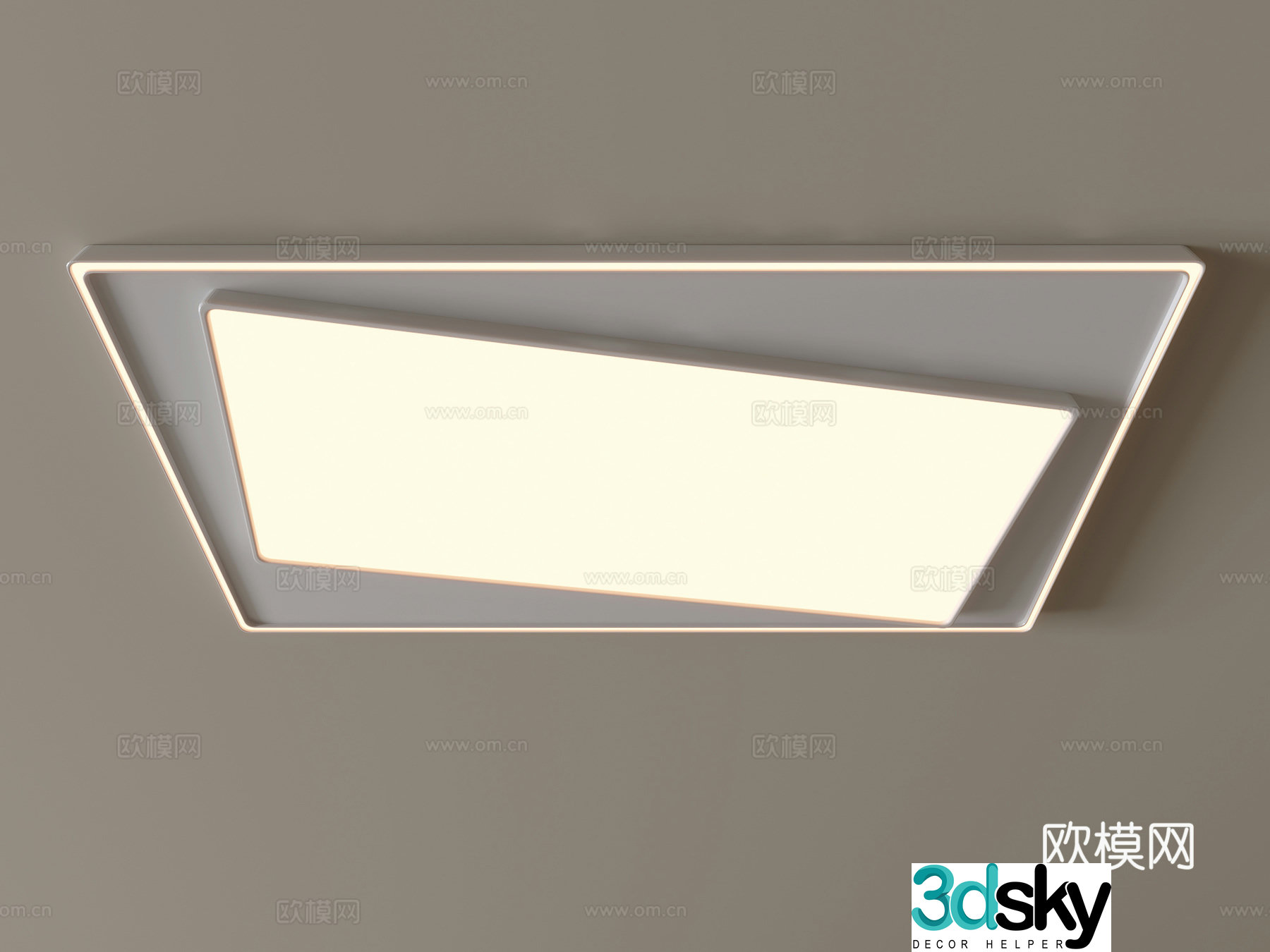 Modern ceiling lamp Geometric ceiling lamp Bedroom lamp Artistic shaped lamp Fashion living room lamp 3D model