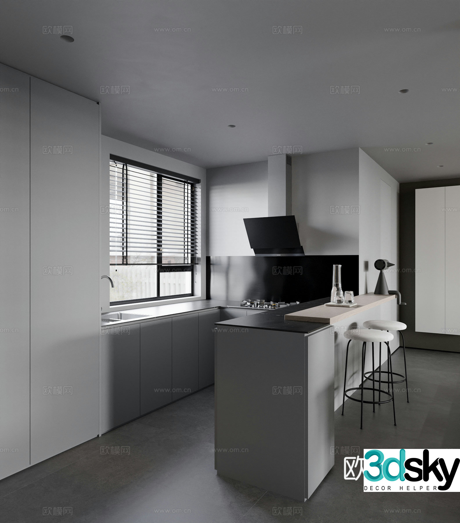 Modern kitchen 3d model
