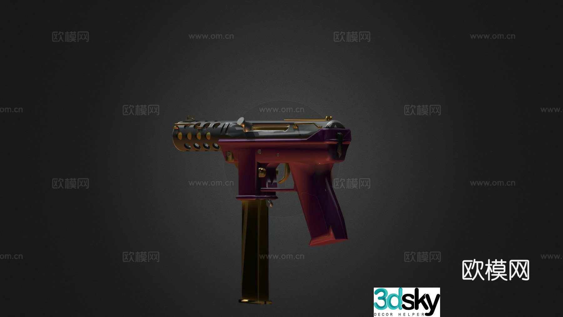 Tec9 completed 3d model