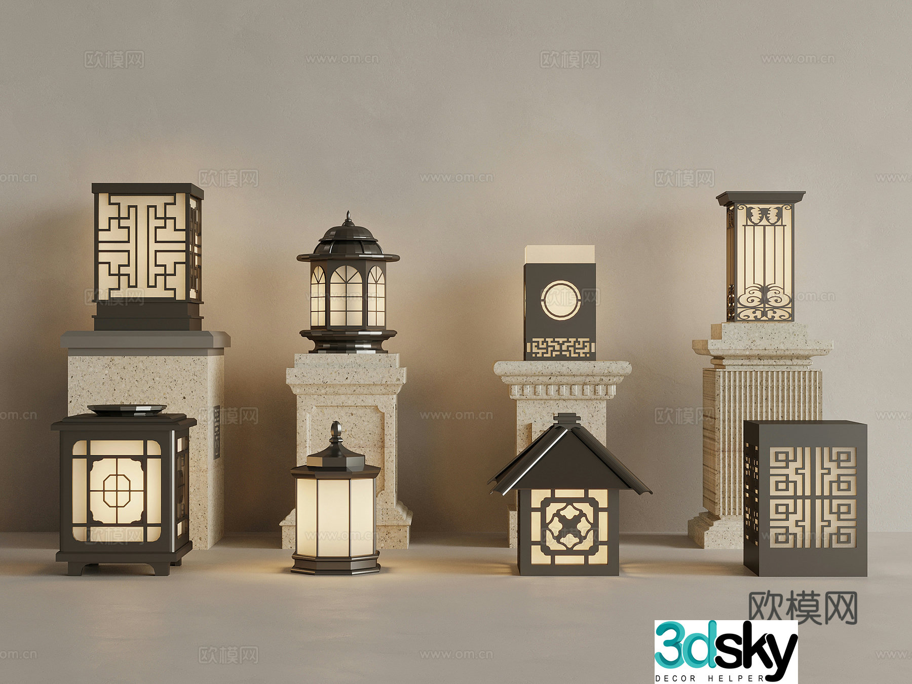 Outdoor lights Modern outdoor lights Headlights Floor lamp 3d model