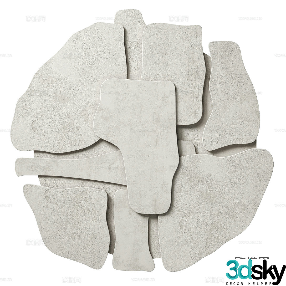 Floor tile pendant three-dimensional hanging decoration 3d model