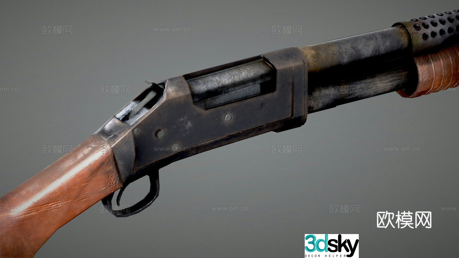 Winchester 1897 = trench gun = 3d model