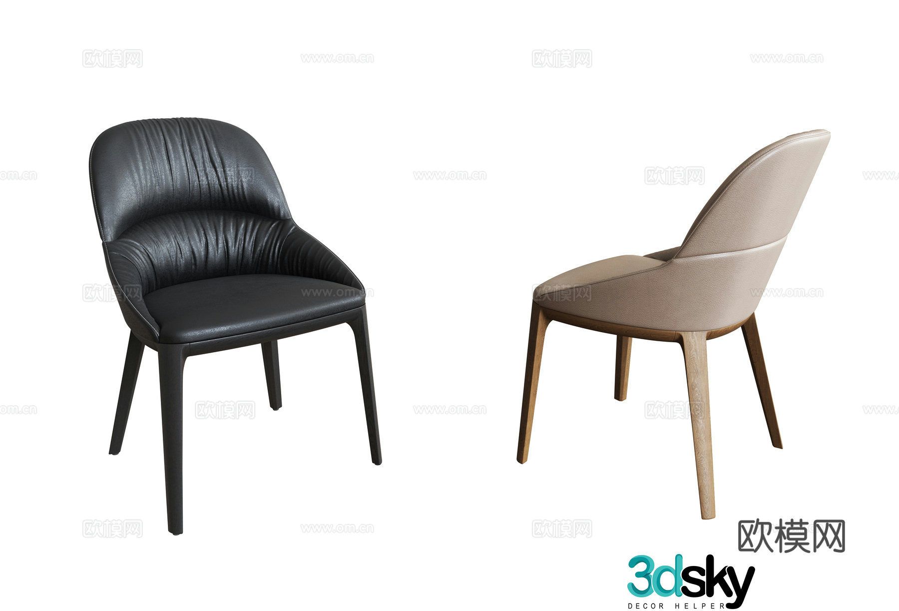 Modern dining chair 3d model