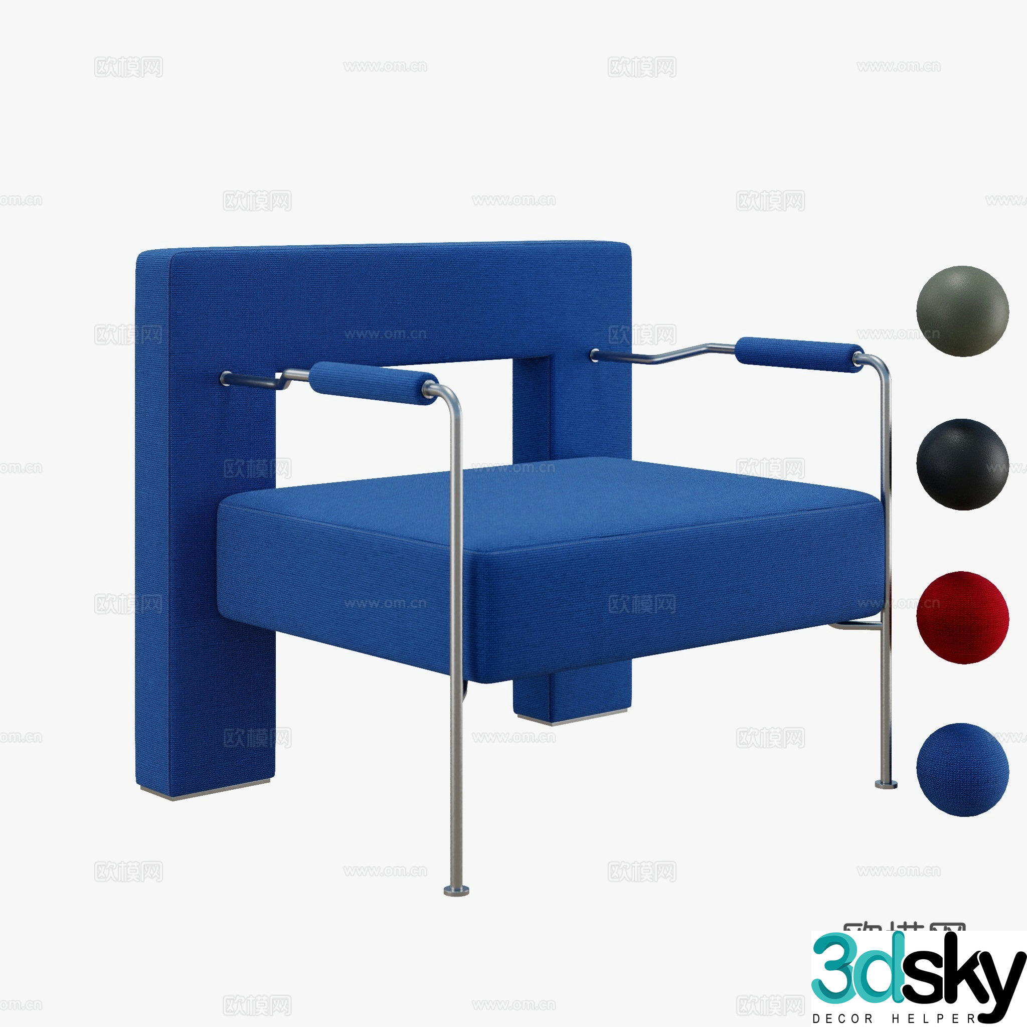 Leisure Rose Casual Chair Leisure Chair 3D Model