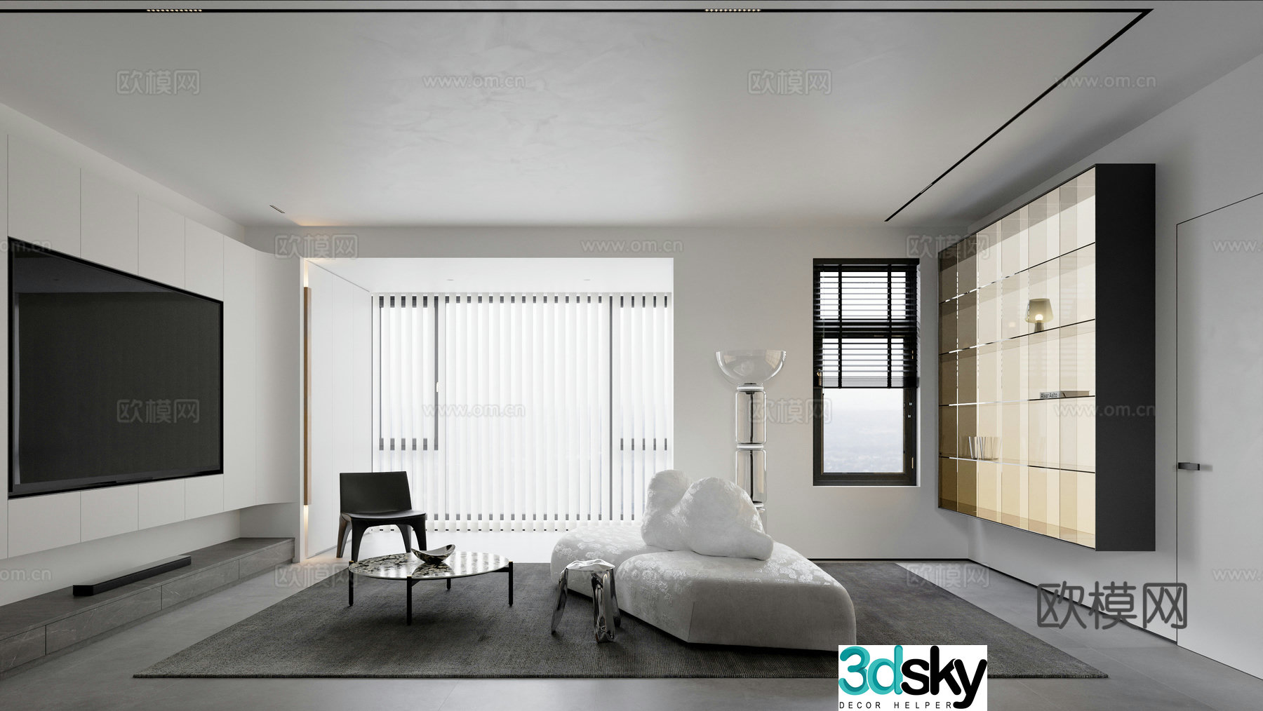 Modern Italian living room 3d model