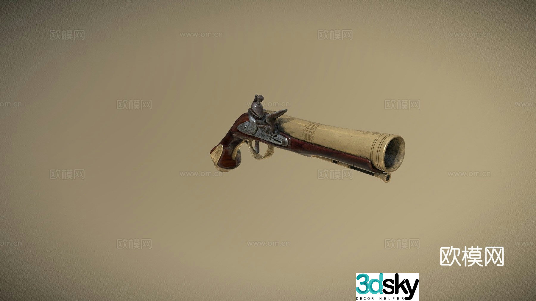 trumpet gun 3d model