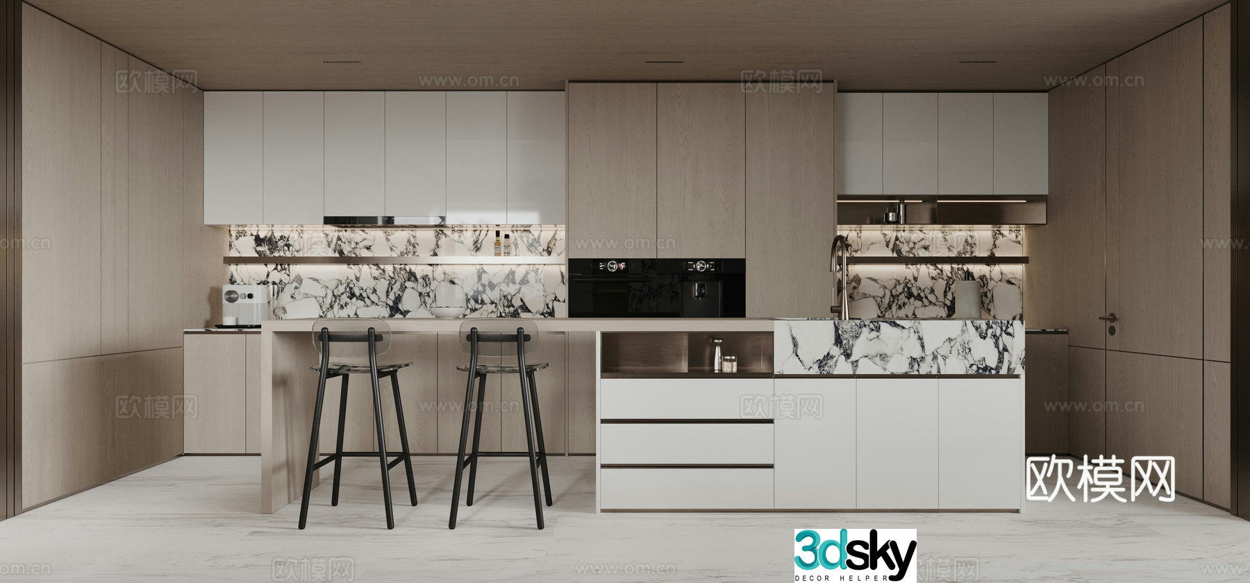 Modern kitchen 3d model