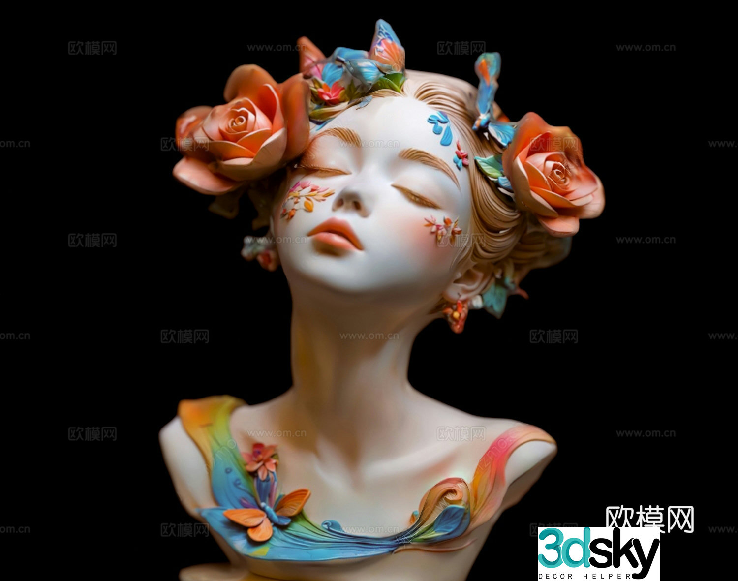 Modern sculpture ornaments Modern art installation Humanoid sculpture ornaments Modern wooden ornaments Special 3D model