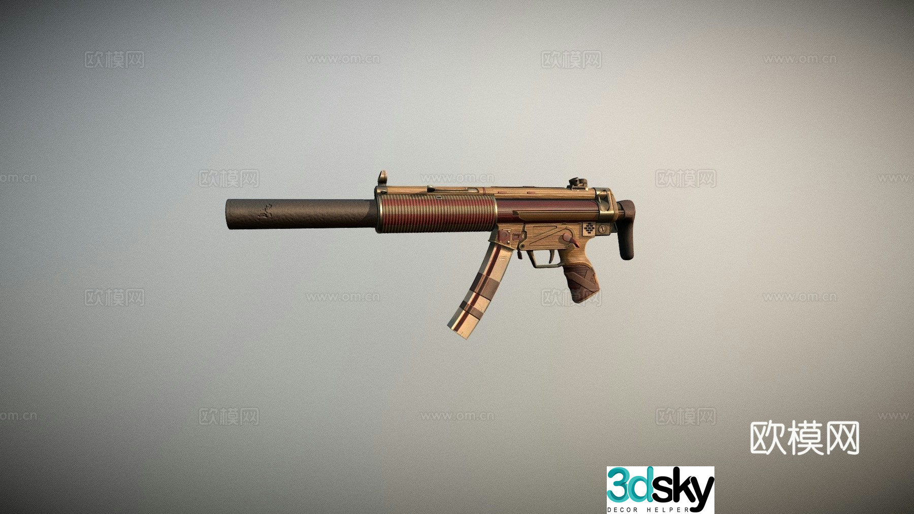 Counter-Strike Global Offensive MP5SD 3d model