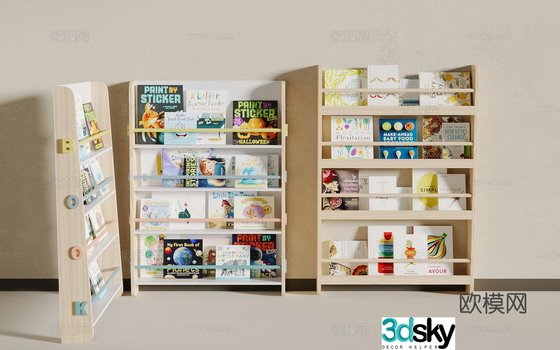 Picture Book Shelf 3D Model