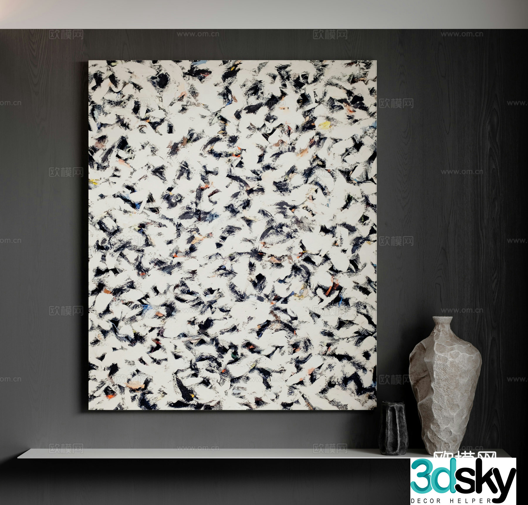 Italian light luxury painting 3D model