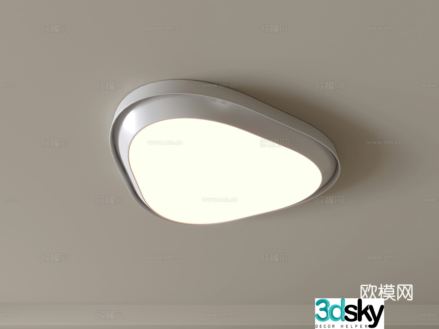 Modern ceiling lamp Geometric ceiling lamp Bedroom lamp Artistic shaped lamp Fashion living room lamp 3D model